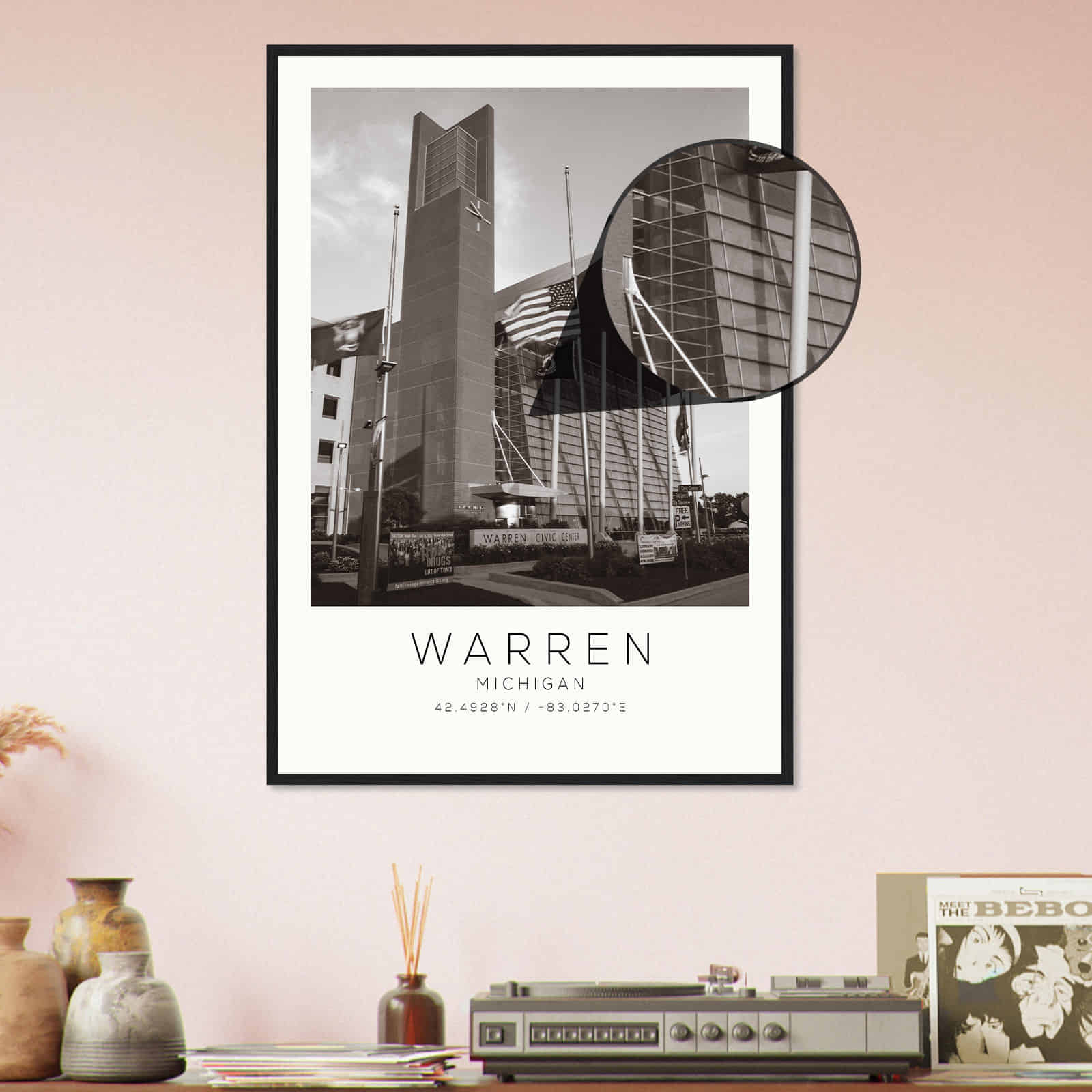 Deerfield Kansas Map Poster, Modern Home Decor Wall Art Print (Copy)