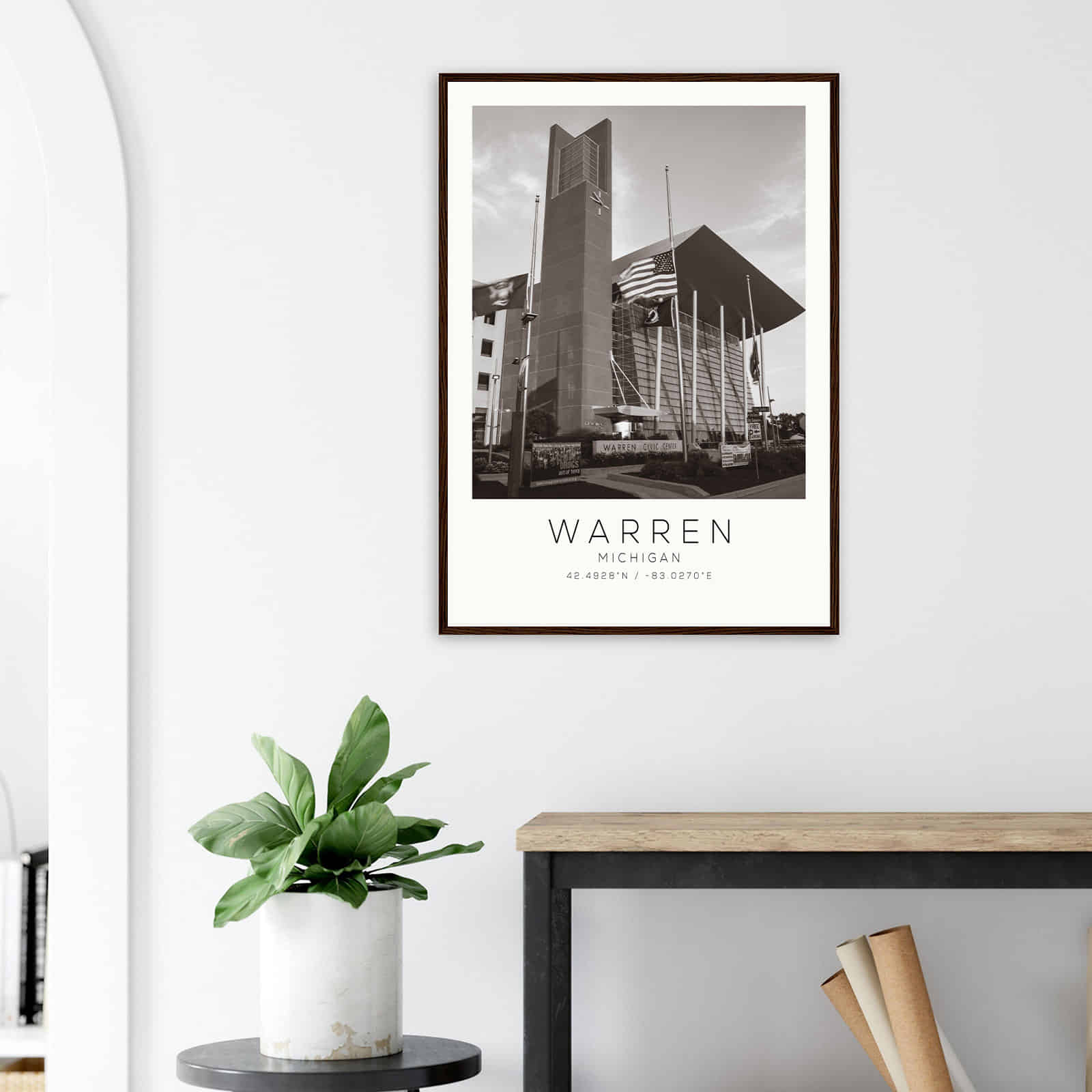 Deerfield Kansas Map Poster, Modern Home Decor Wall Art Print (Copy)