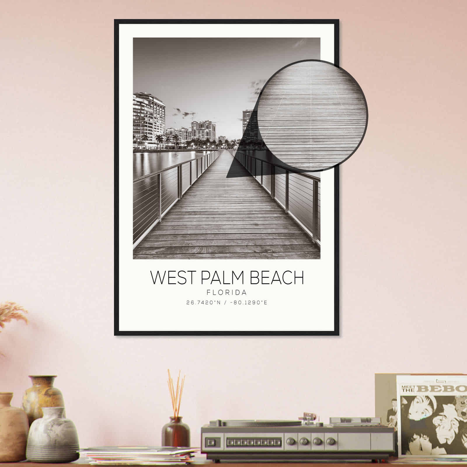 Deerfield Kansas Map Poster, Modern Home Decor Wall Art Print (Copy)