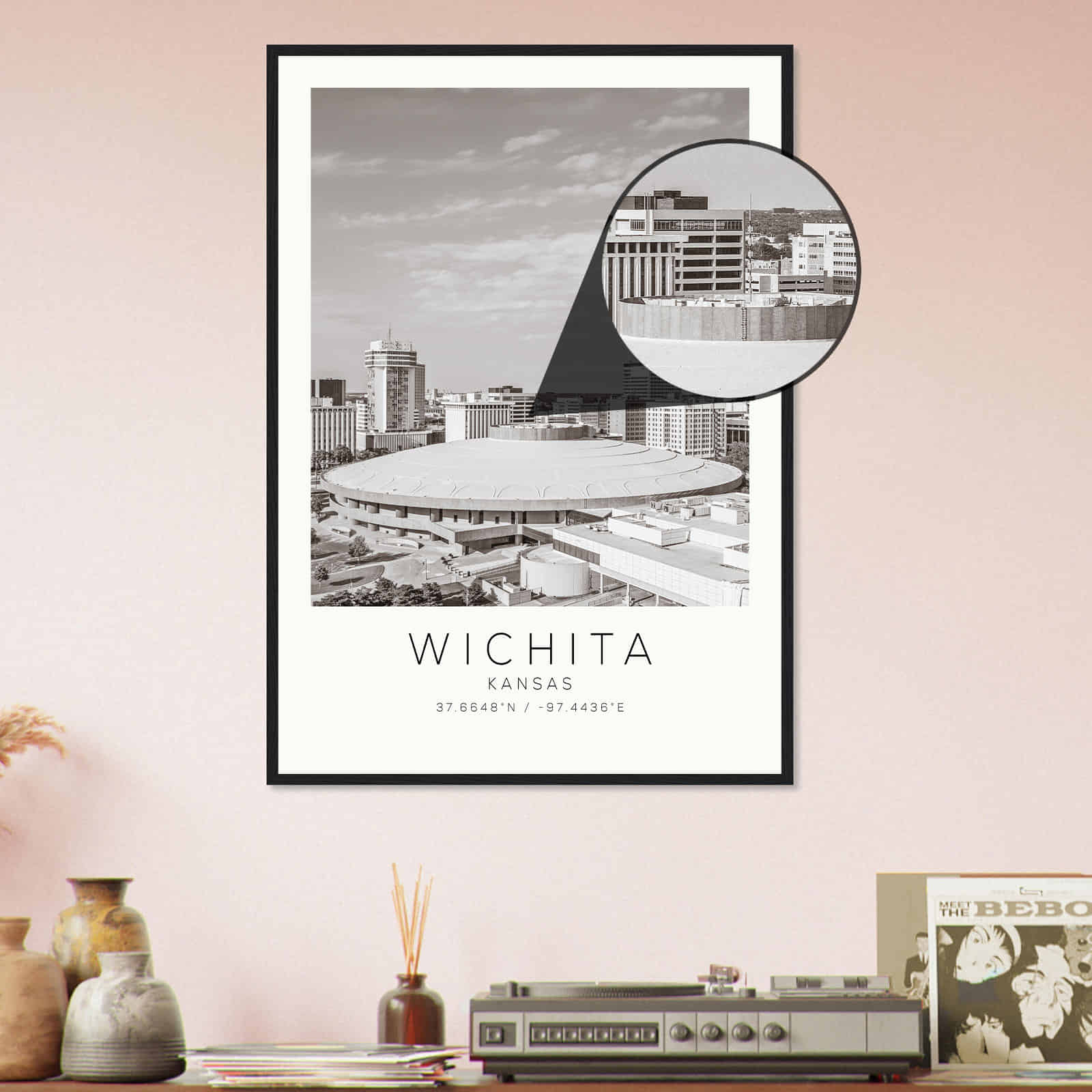 Deerfield Kansas Map Poster, Modern Home Decor Wall Art Print (Copy)