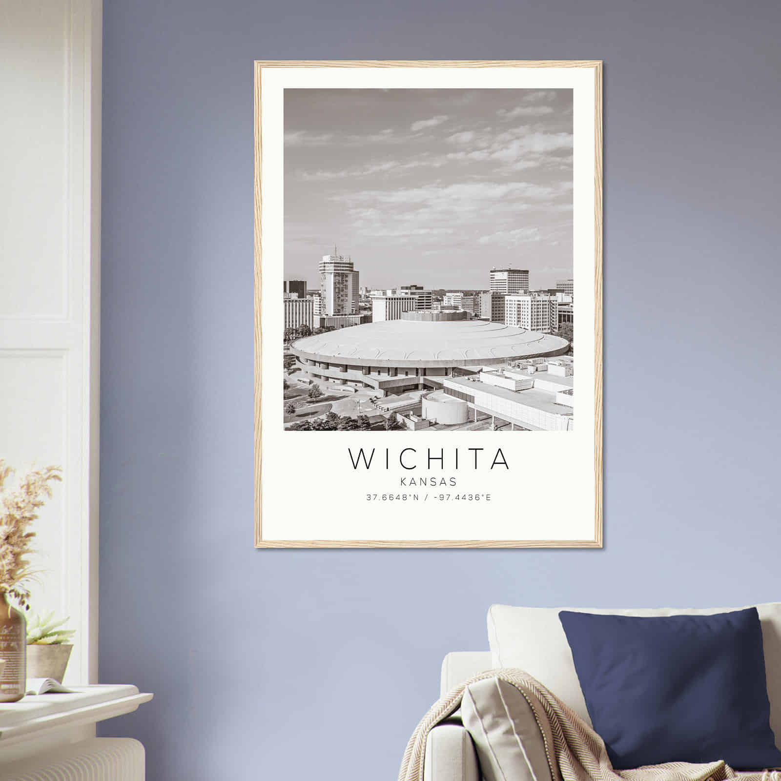 Deerfield Kansas Map Poster, Modern Home Decor Wall Art Print (Copy)