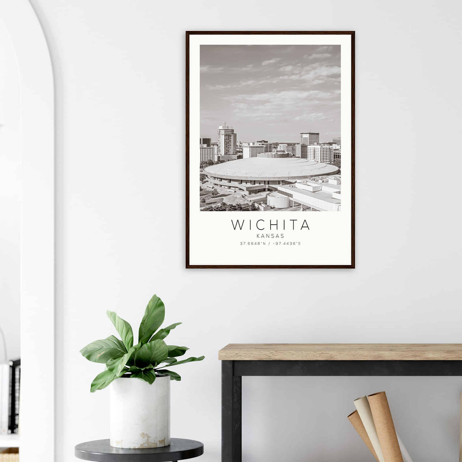 Deerfield Kansas Map Poster, Modern Home Decor Wall Art Print (Copy)