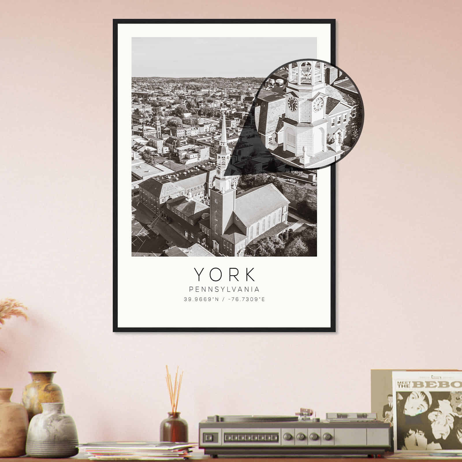 Deerfield Kansas Map Poster, Modern Home Decor Wall Art Print (Copy)