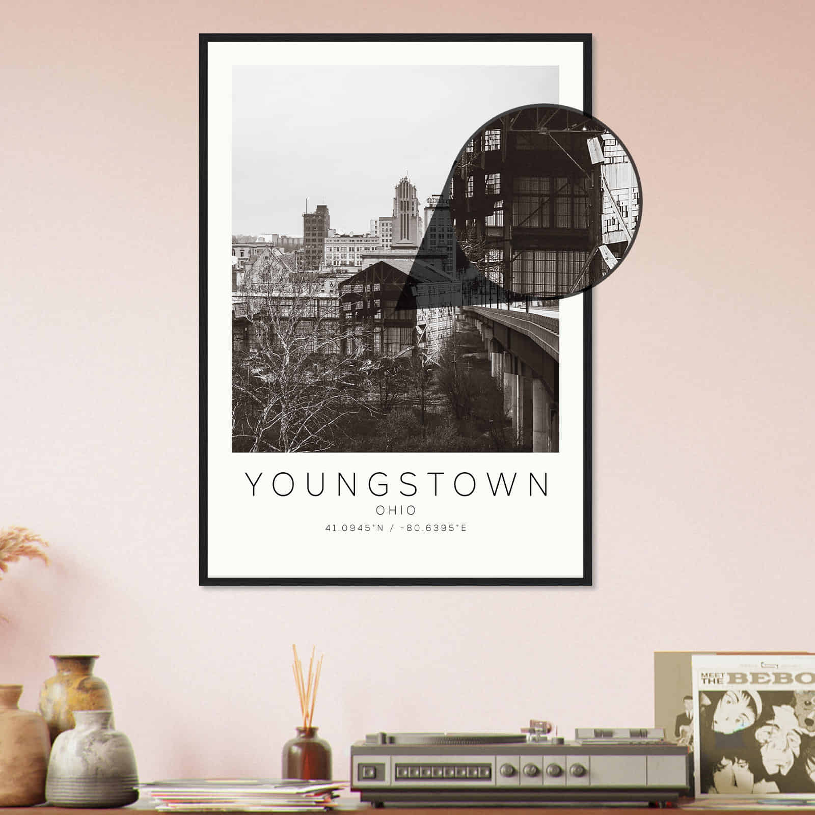 Deerfield Kansas Map Poster, Modern Home Decor Wall Art Print (Copy)