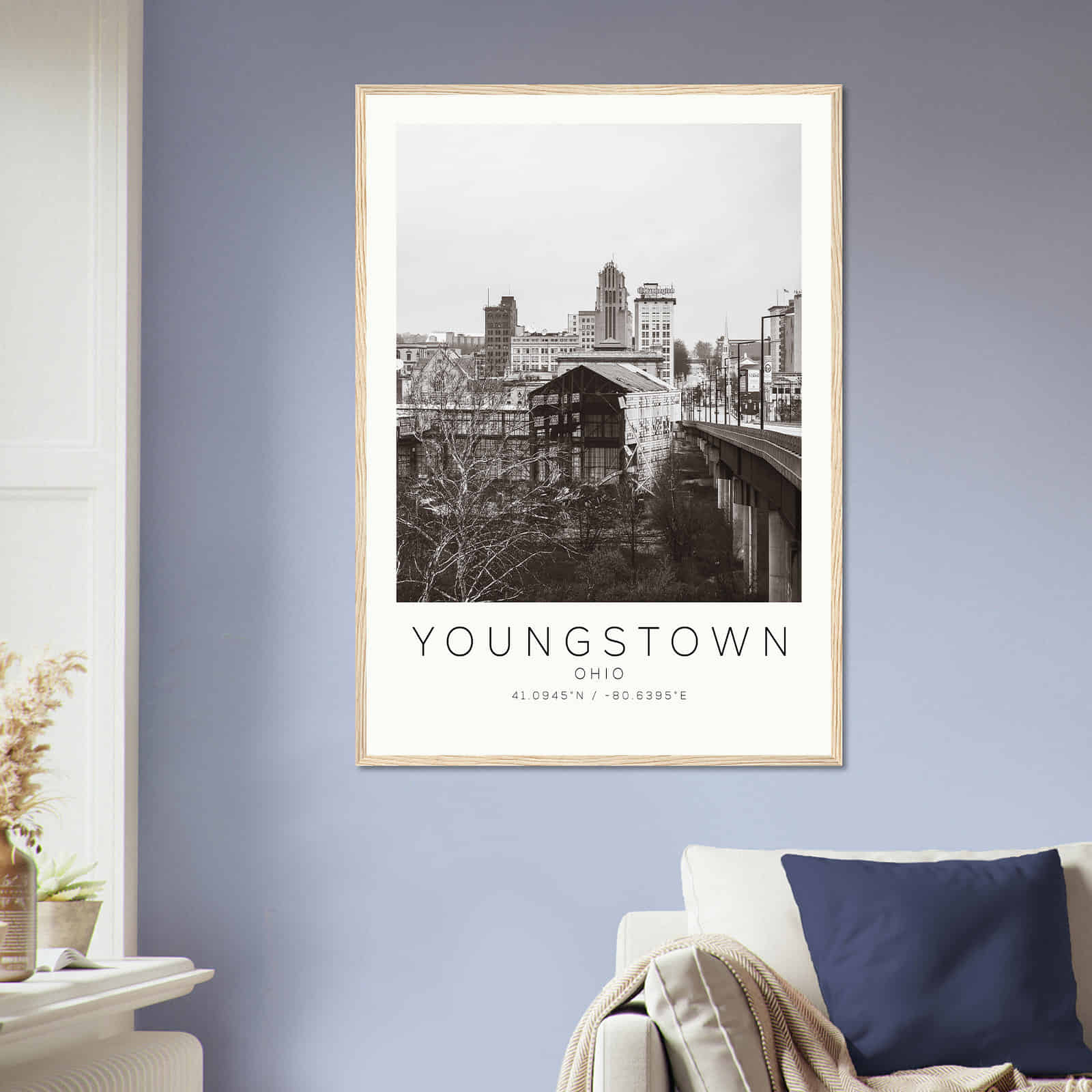 Deerfield Kansas Map Poster, Modern Home Decor Wall Art Print (Copy)