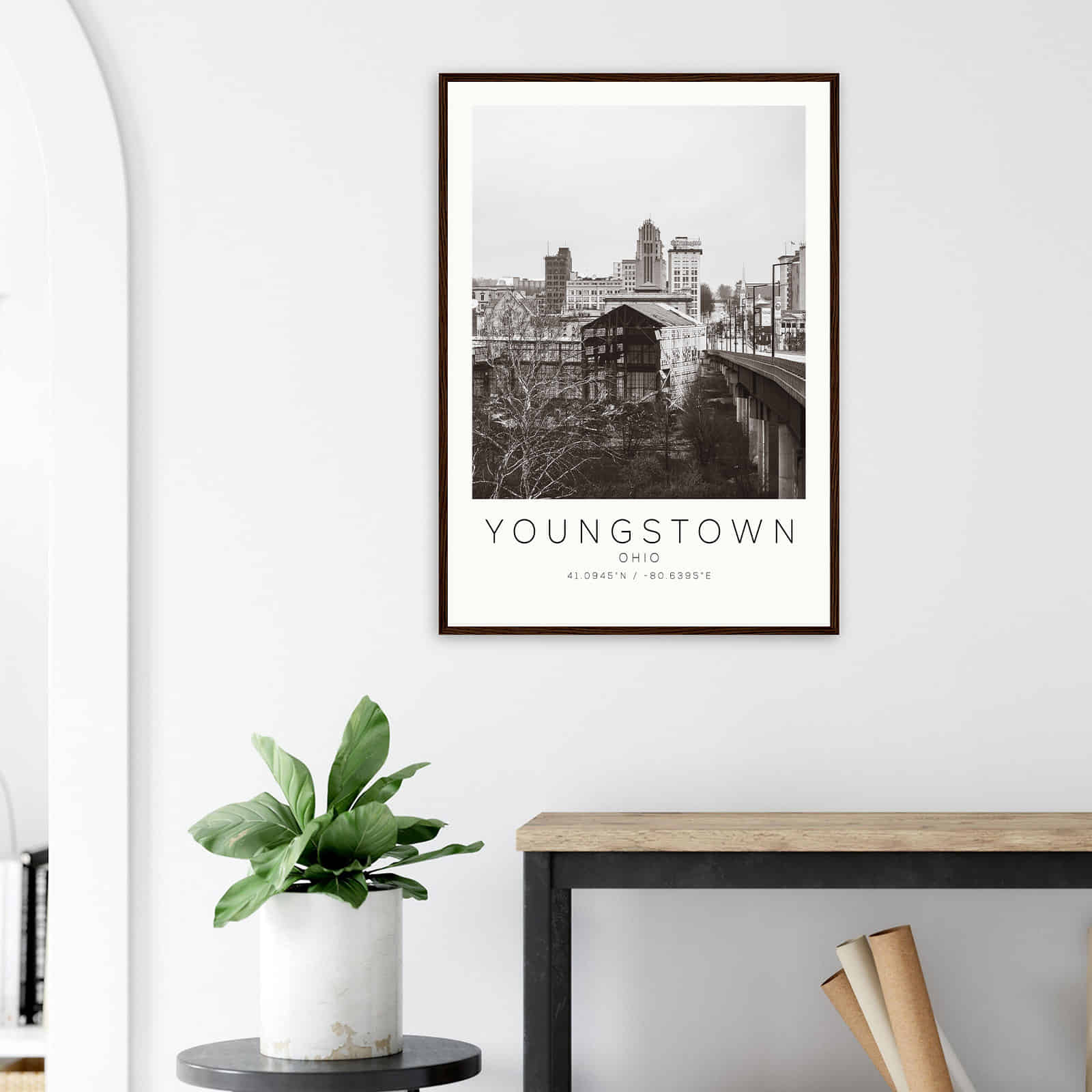 Deerfield Kansas Map Poster, Modern Home Decor Wall Art Print (Copy)