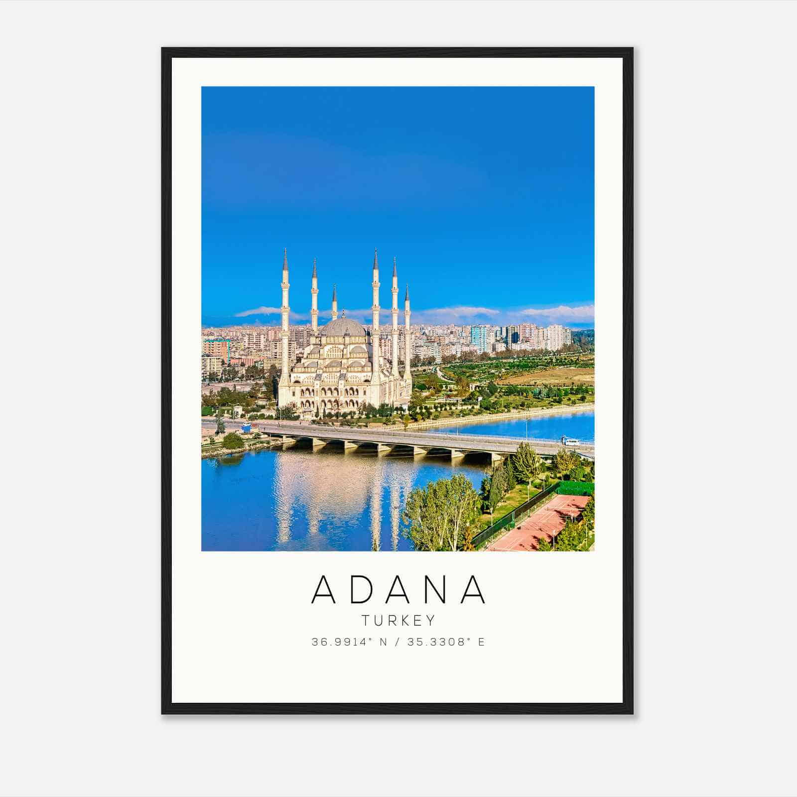 Adana Turkey Travel Photo Poster, Adana Travel Print, Minimalist Travel Poster Print