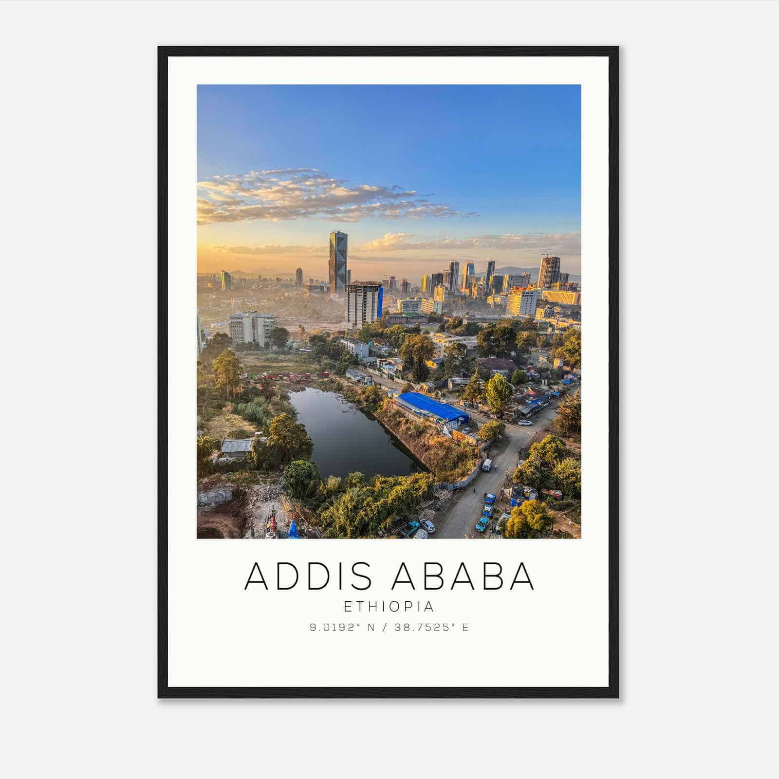 Addis Ababa Ethiopia Travel Photo Poster, Addis Ababa Travel Print, Minimalist Travel Poster Print
