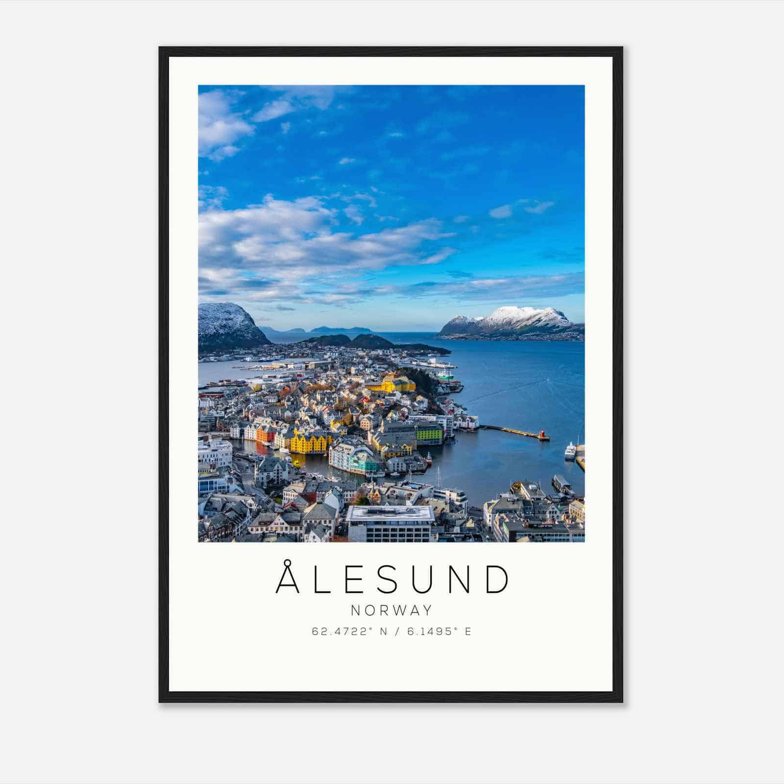 Alesund Norway Travel Photo Poster, Alesund Travel Print, Minimalist Travel Poster Print