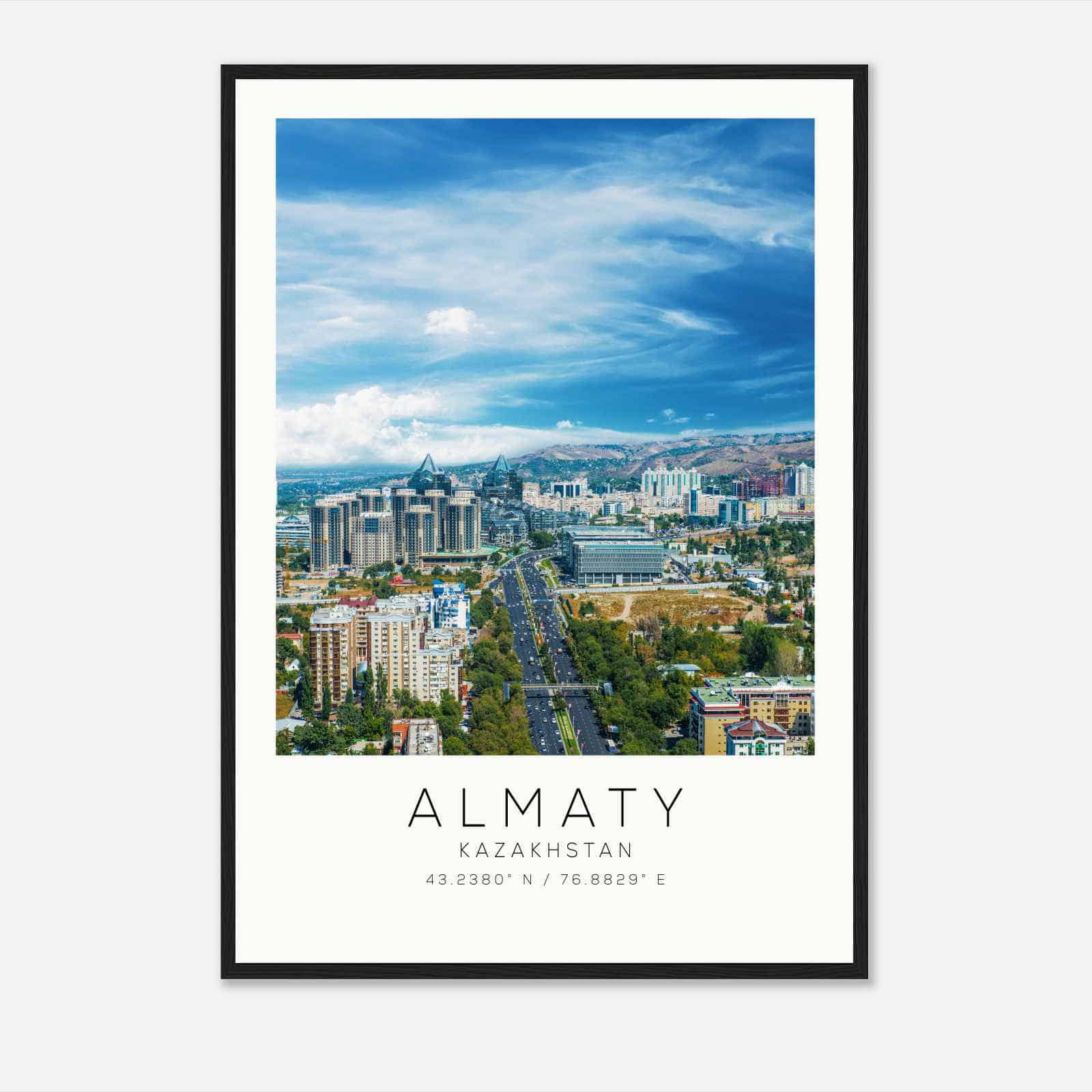 Almaty Kazakhstan Travel Photo Poster, Almaty Travel Print, Minimalist Travel Poster Print