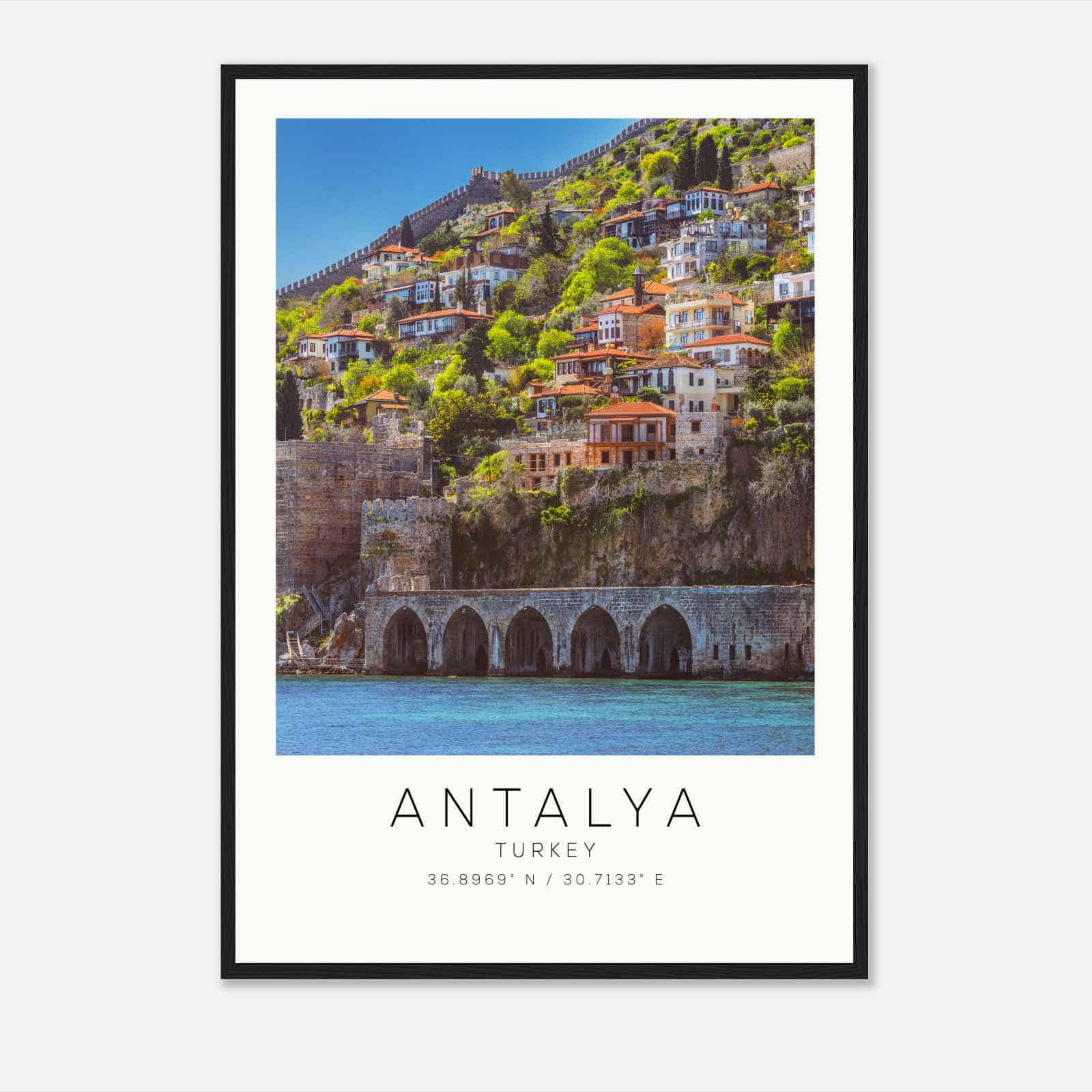 Antalya Turkey Travel Photo Poster, Antalya Travel Print, Minimalist Travel Poster Print DS2