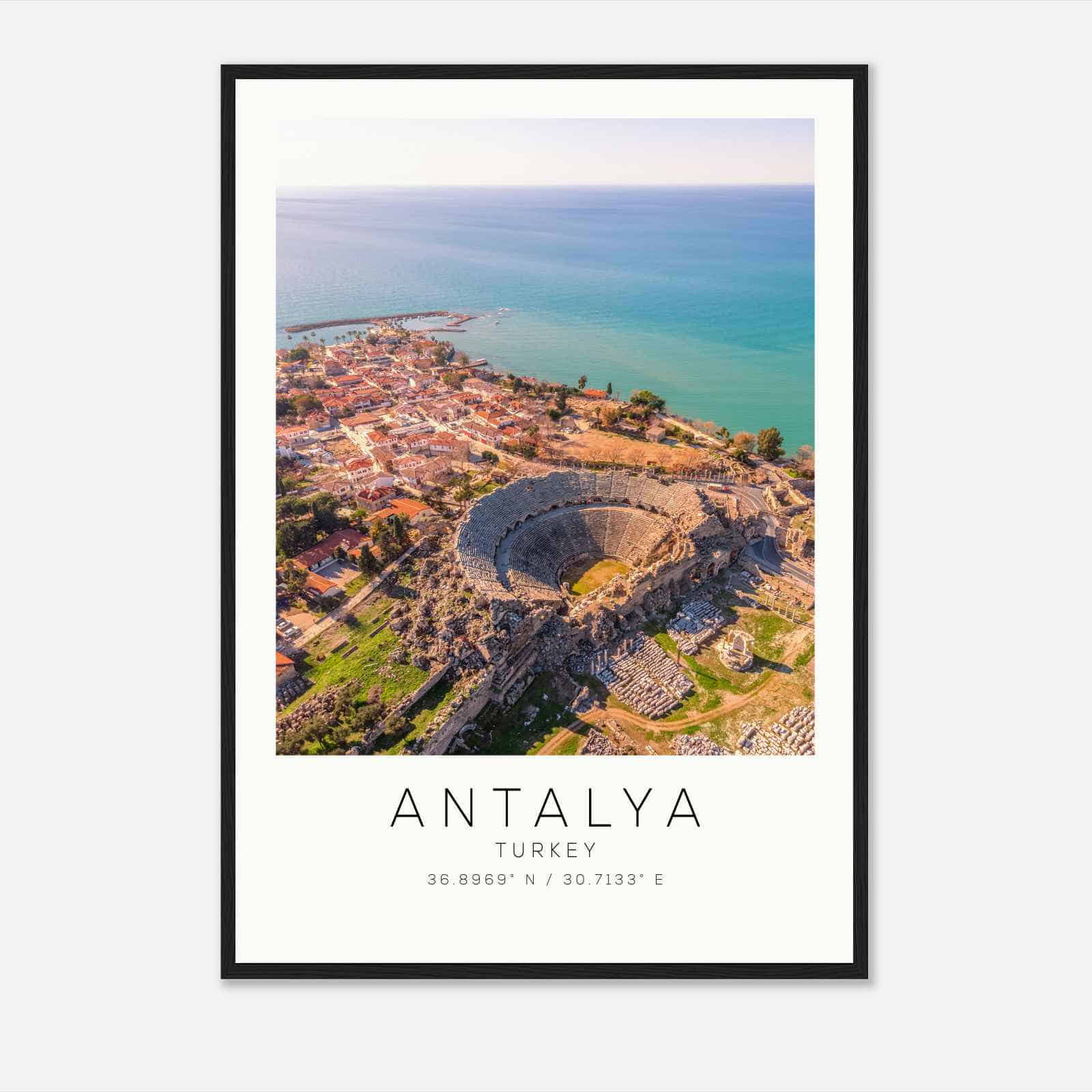 Antalya Turkey Travel Photo Poster, Antalya Travel Print, Minimalist Travel Poster Print