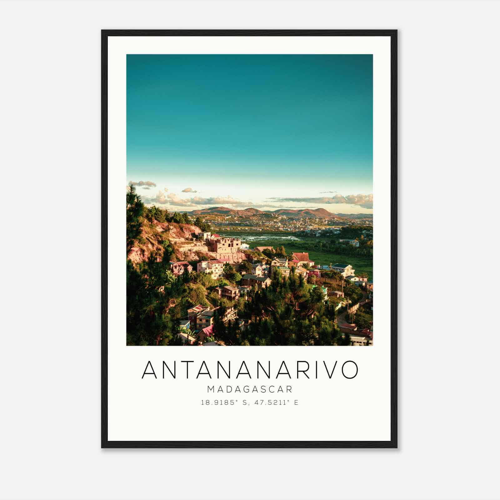 Antananarivo Madagascar Travel Photo Poster, Antananarivo Travel Print, Minimalist Travel Poster Print
