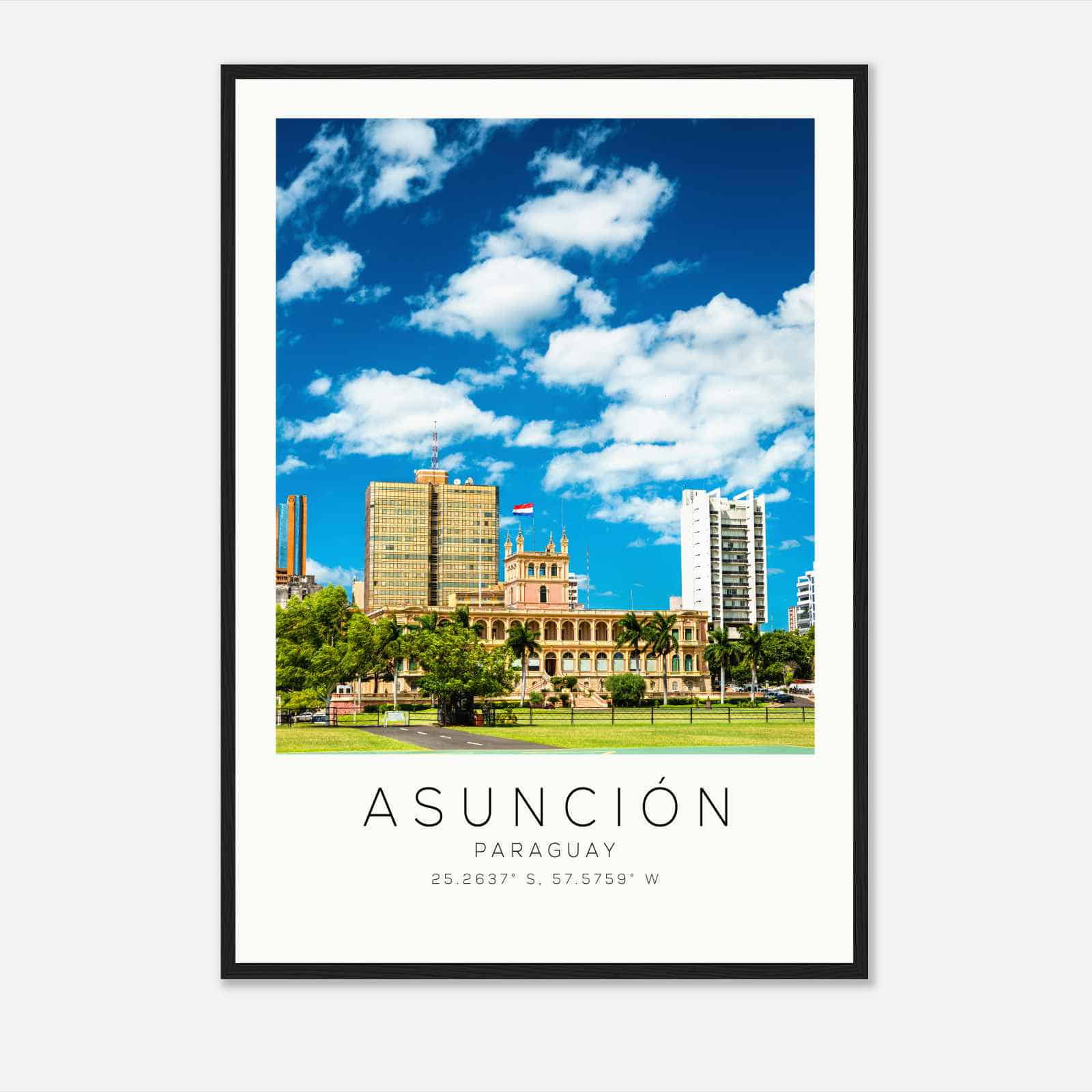 Asuncion Paraguay Travel Photo Poster, Asuncion Travel Print, Minimalist Travel Poster Print