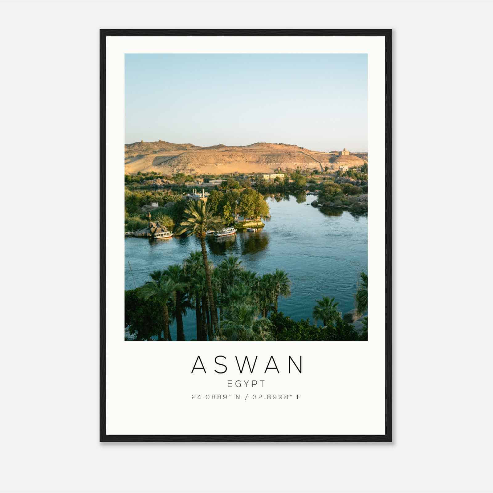 Aswan Egypt Travel Photo Poster, Aswan Travel Print, Minimalist Travel Poster Print