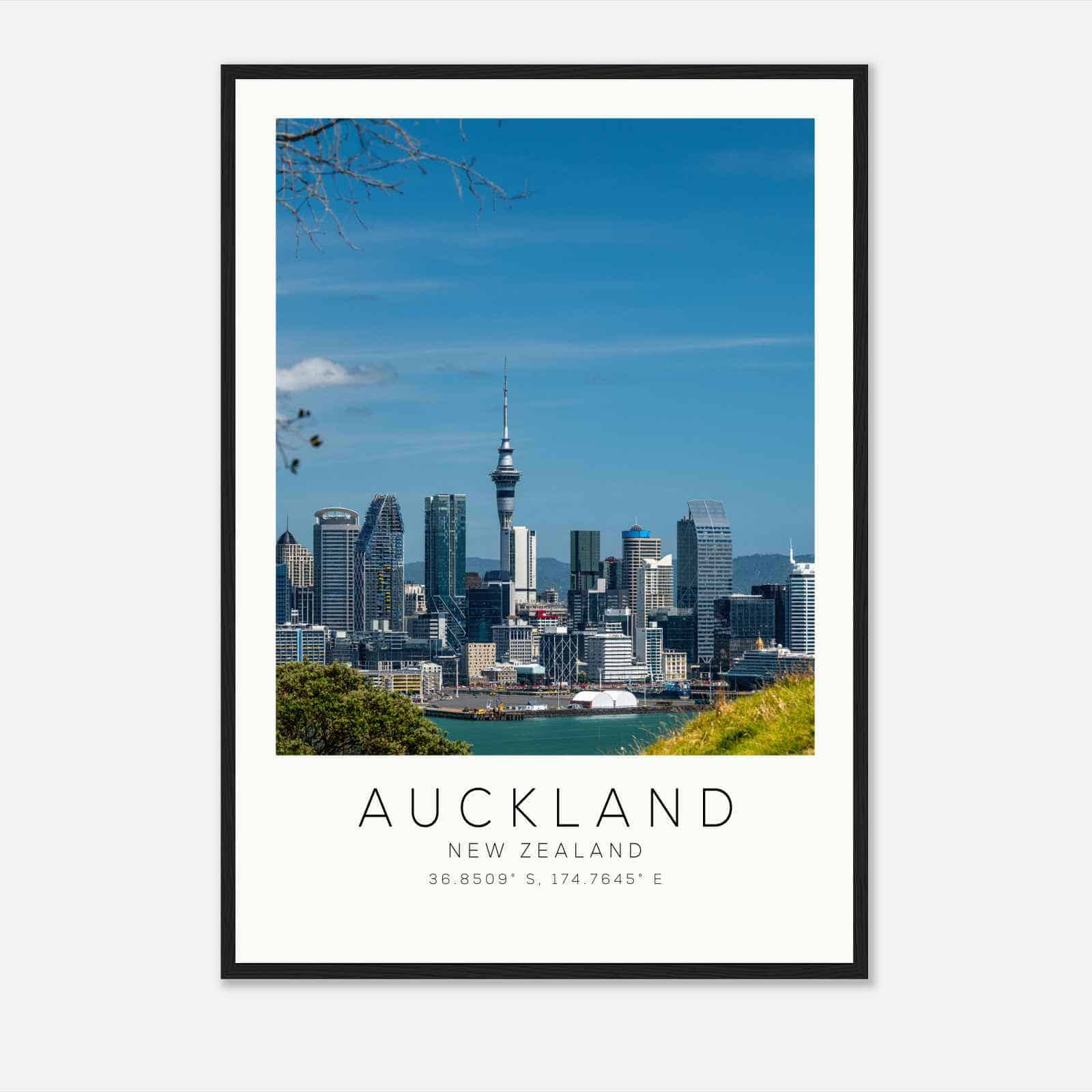 Auckland New Zealand Travel Photo Poster, Auckland Travel Print, Minimalist Travel Poster Print