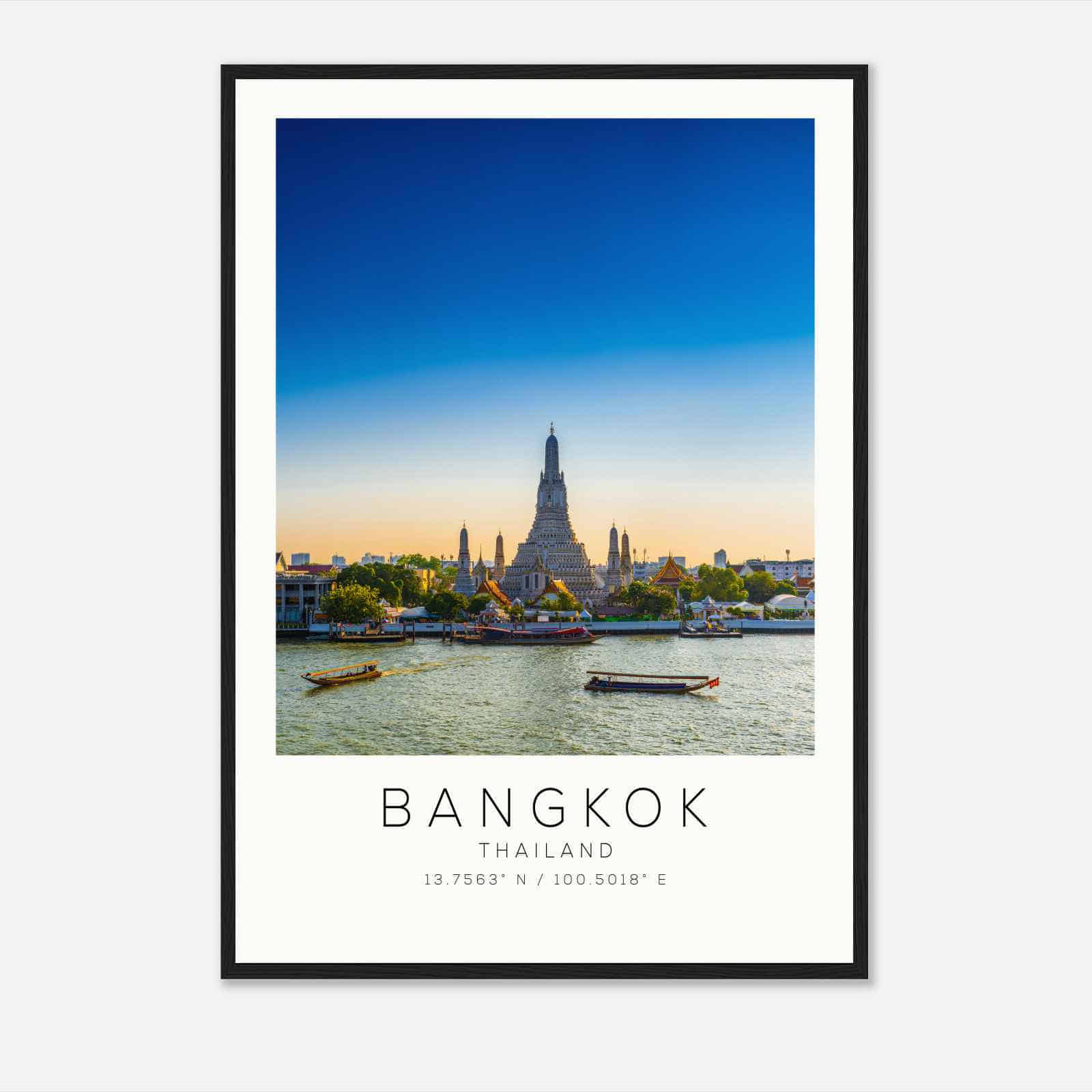 Bangkok Thailand Travel Photo Poster, Bangkok Travel Print, Minimalist Travel Poster Print