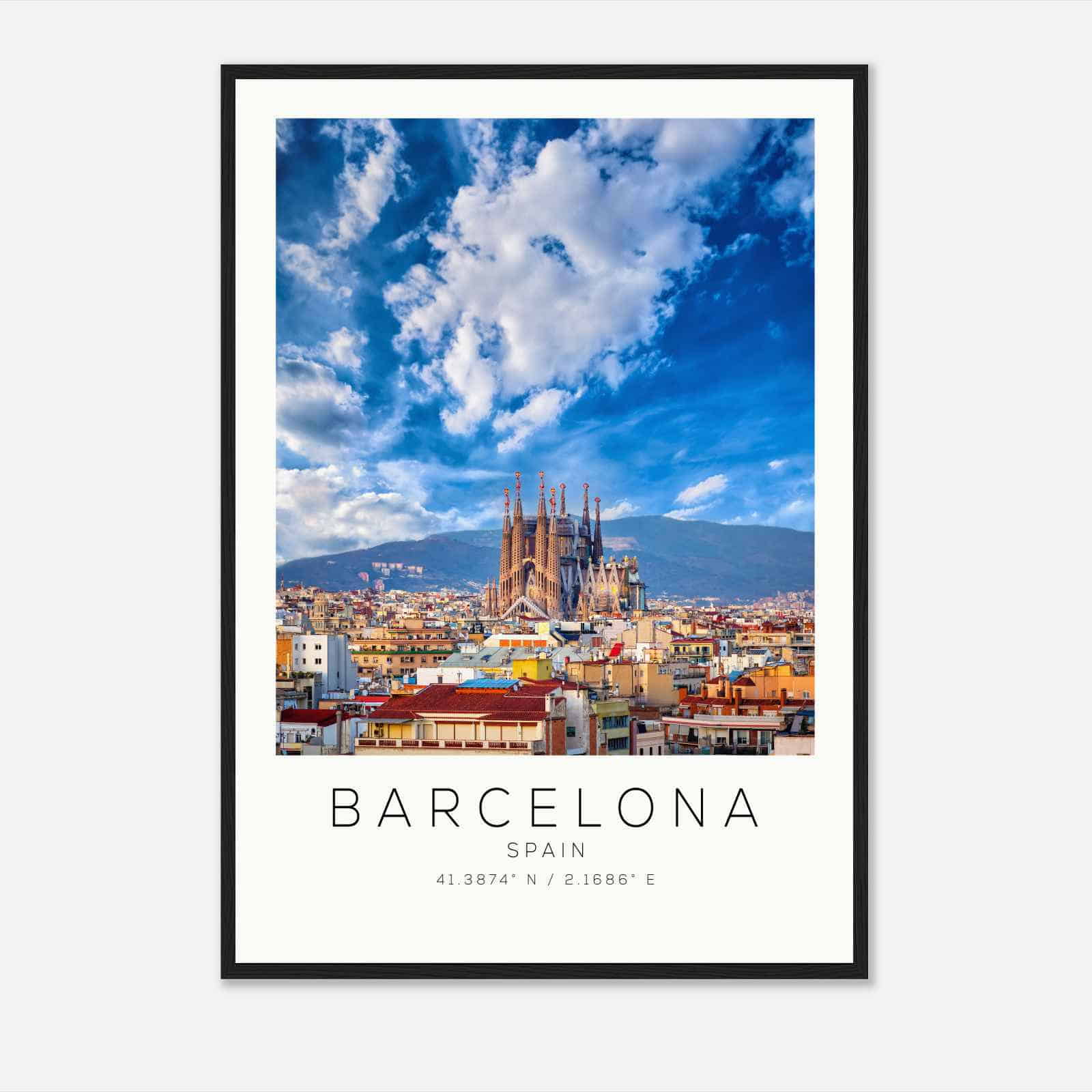 BARCELONA Spain Travel Photo Poster, BARCELONA Travel Print, Minimalist Travel Poster Print