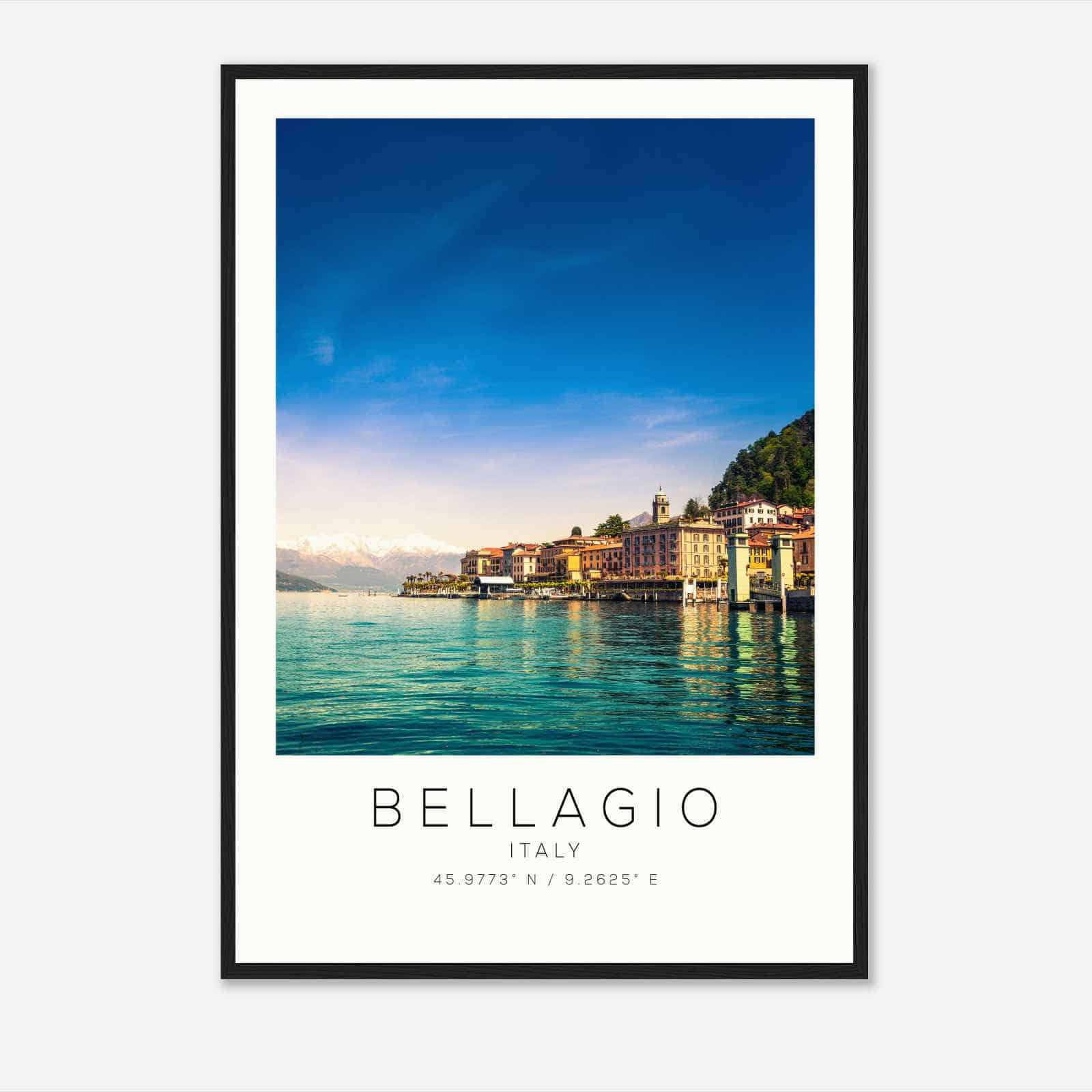 Bellagio Italy Travel Photo Poster, Bellagio Travel Print, Minimalist Travel Poster Print