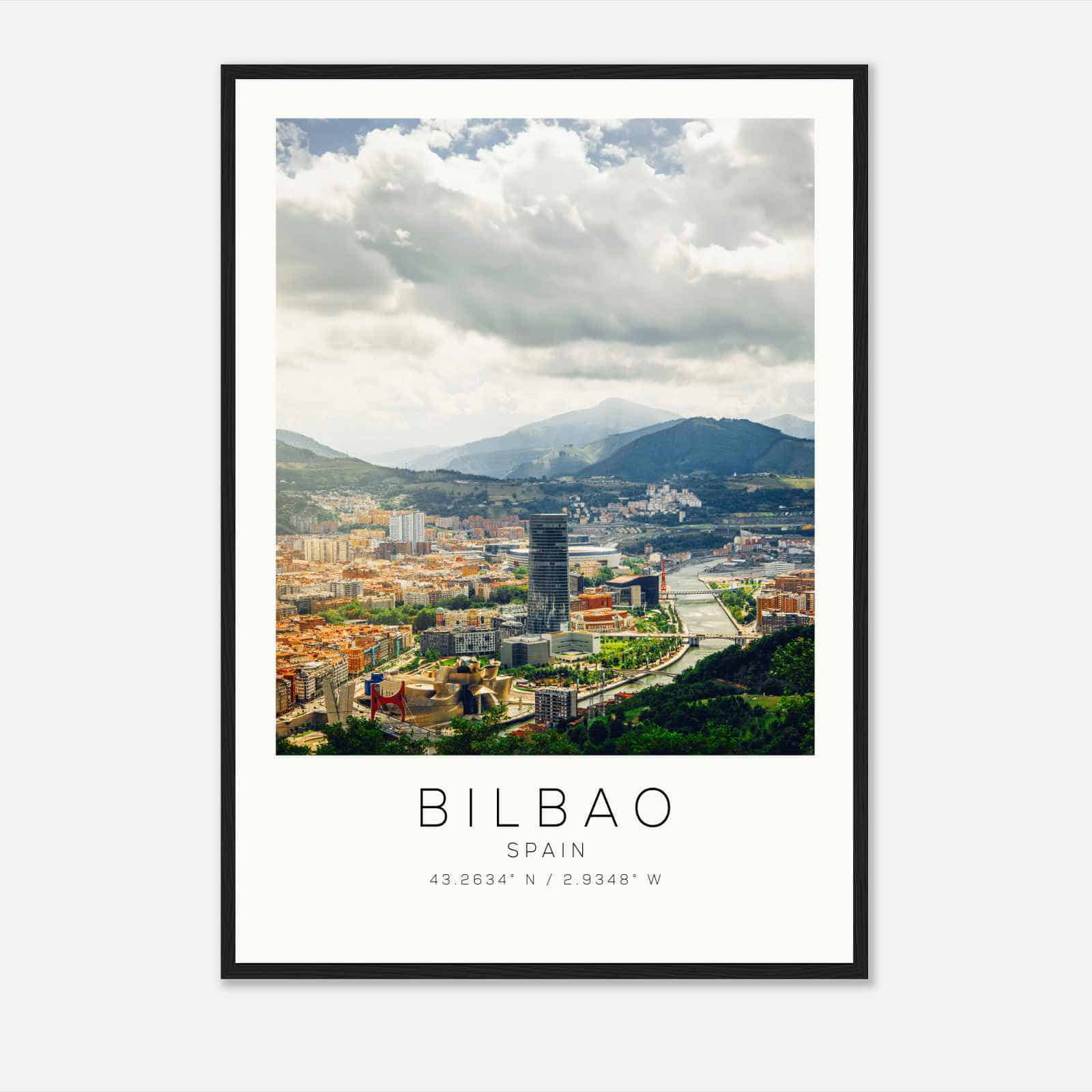 Bilbao Spain Travel Photo Poster, Bilbao Travel Print, Minimalist Travel Poster Print