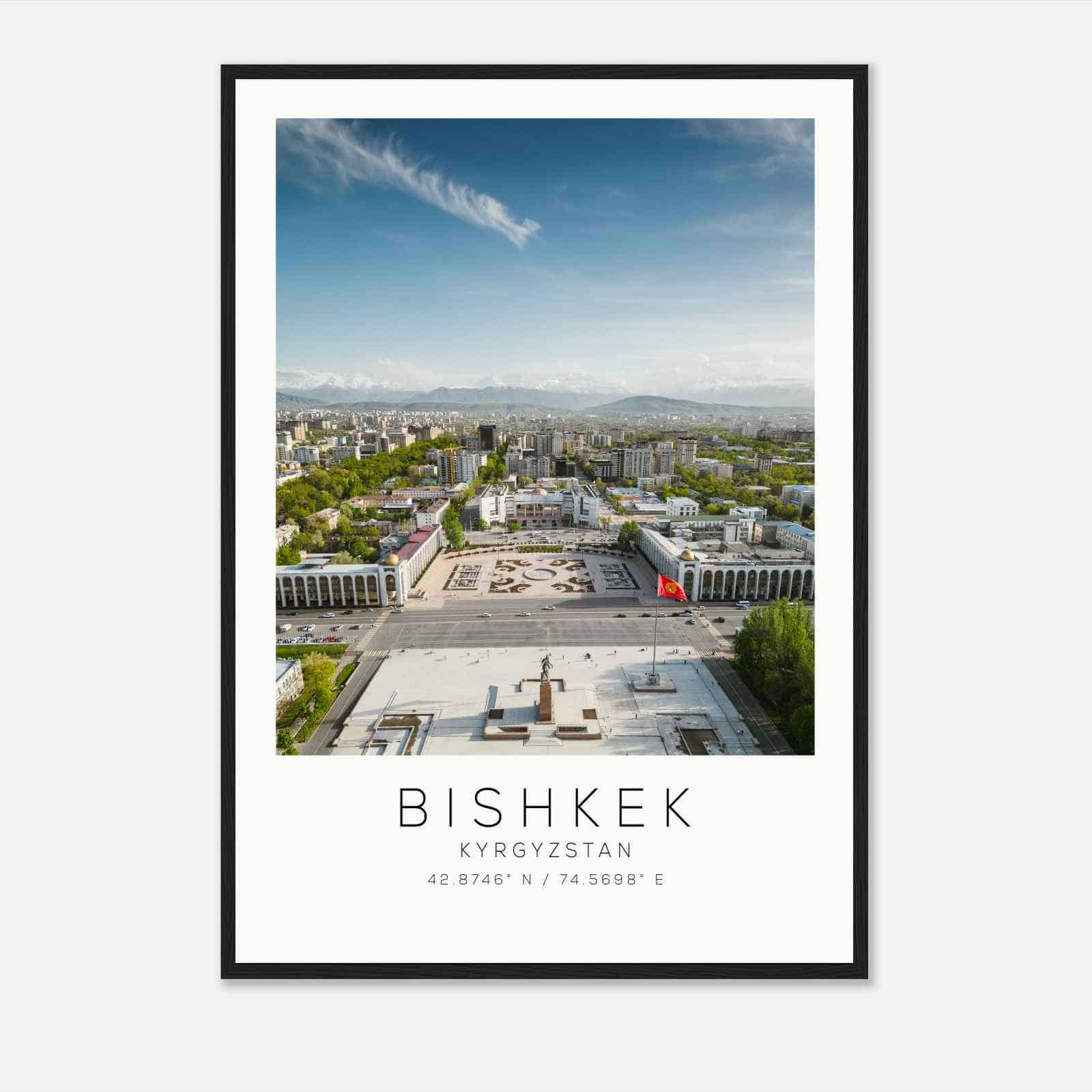 Bishkek Kyrgyzstan Travel Photo Poster, Bishkek Travel Print, Minimalist Travel Poster Print
