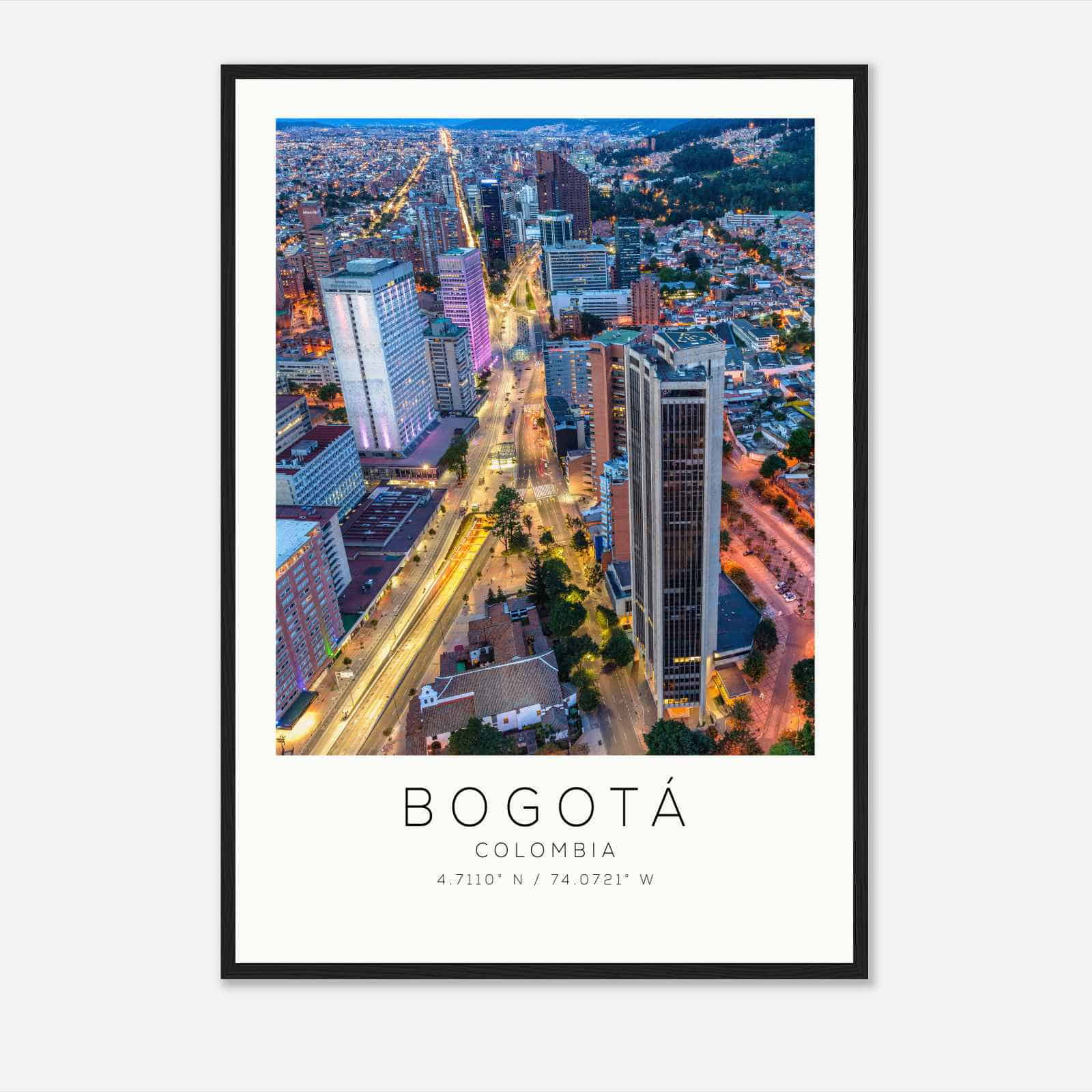 Bogota Colombia Travel Photo Poster, Bogota Travel Print, Minimalist Travel Poster Print