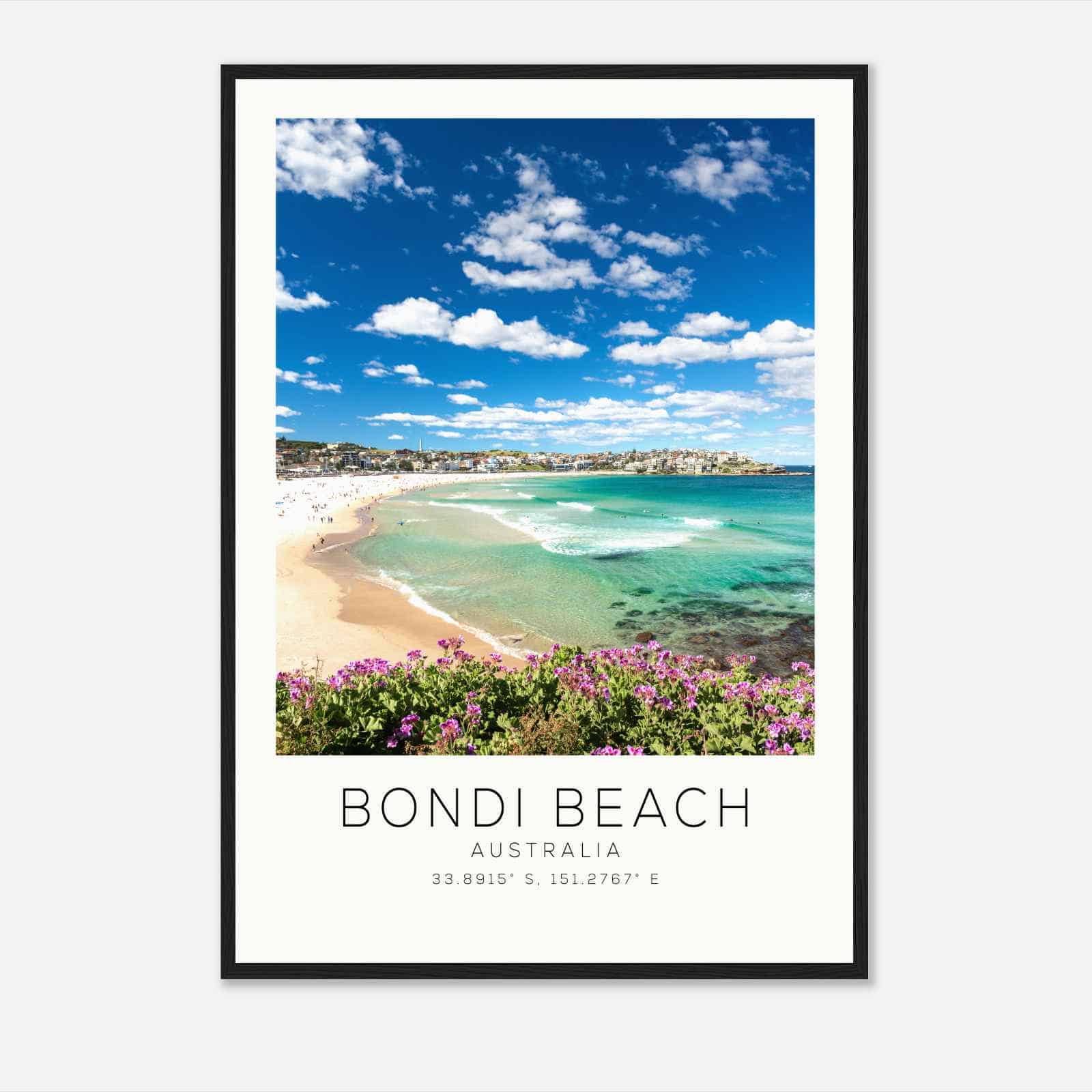 Bondi Beach Australia Travel Photo Poster, Bondi Beach Travel Print, Minimalist Travel Poster Print