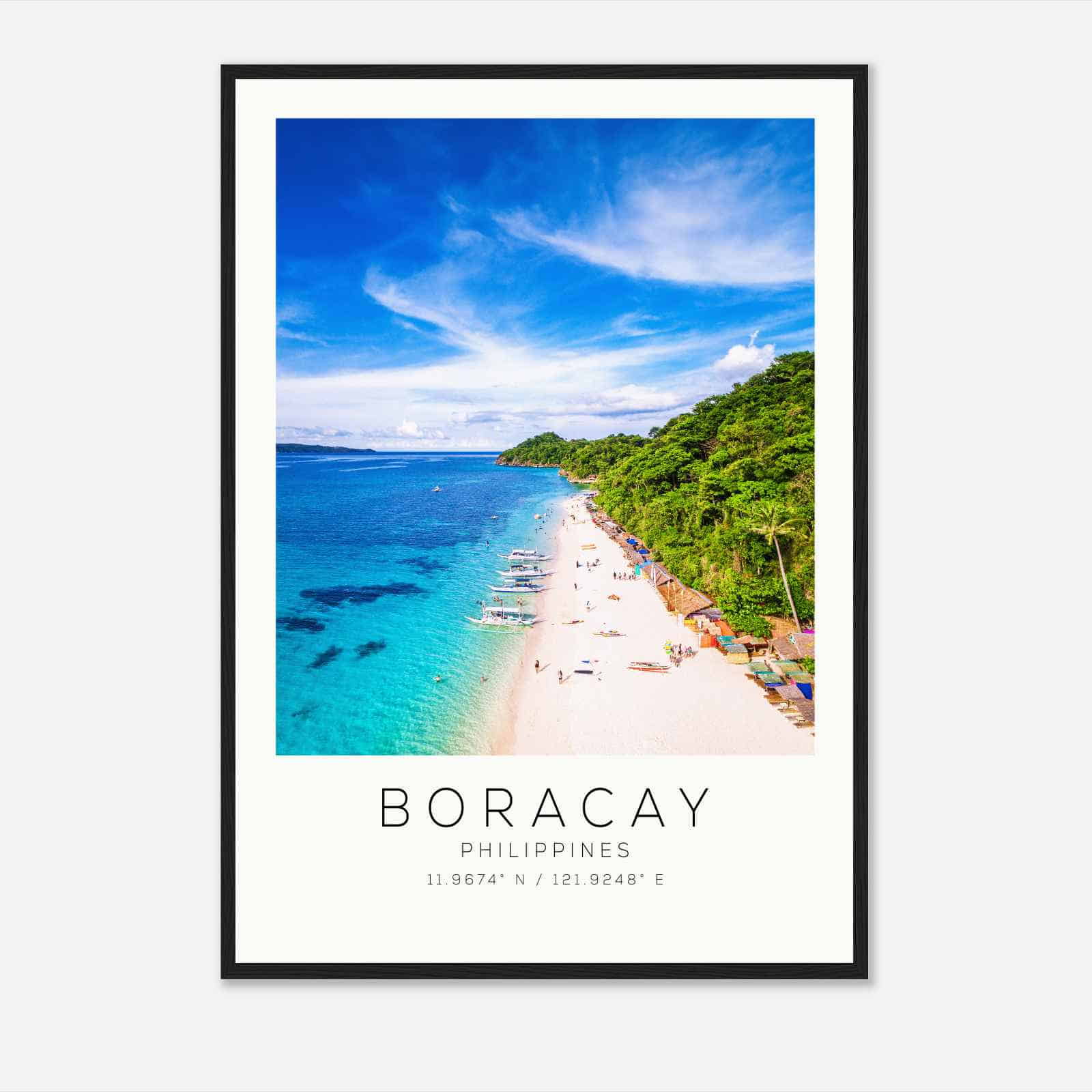 Boracay Philippines Travel Photo Poster, Boracay Travel Print, Minimalist Travel Poster Print