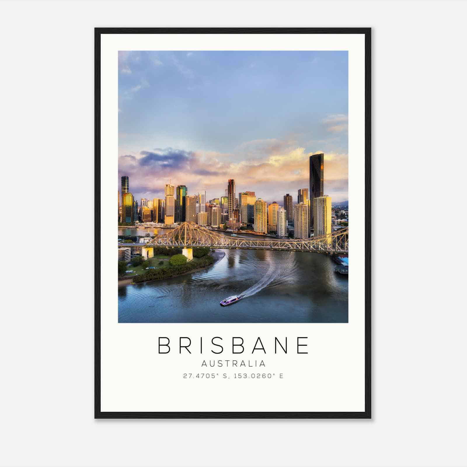 BRISBANE Australia Travel Photo Poster, BRISBANE Travel Print, Minimalist Travel Poster Print DS2
