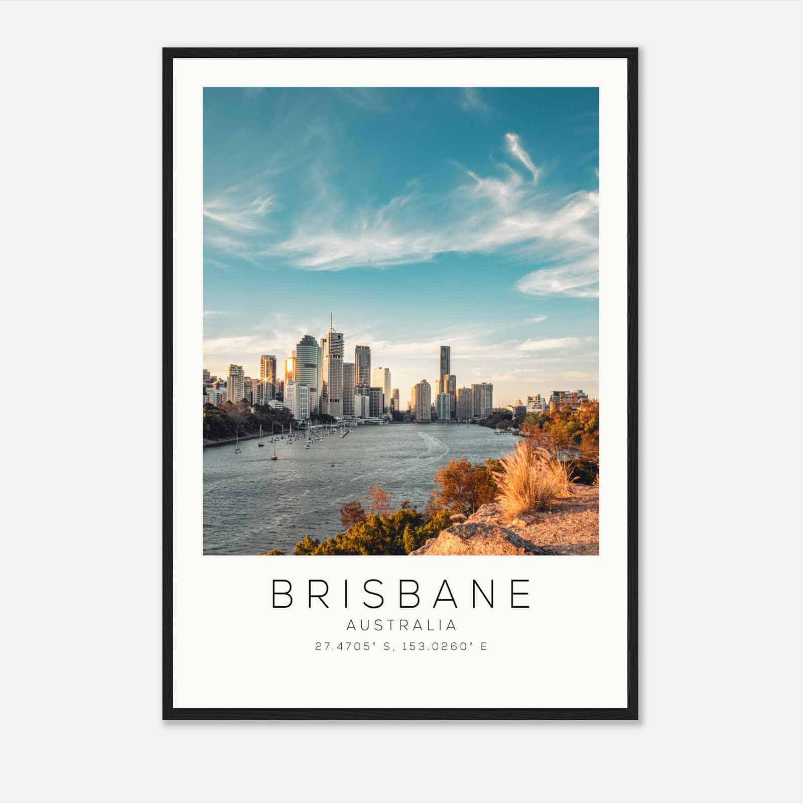 BRISBANE Australia Travel Photo Poster, BRISBANE Travel Print, Minimalist Travel Poster Print