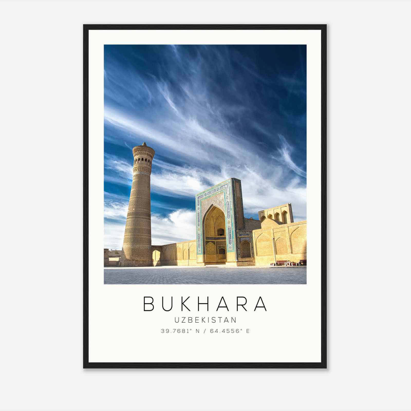 Bukhara Uzbekistan Travel Photo Poster, Bukhara Travel Print, Minimalist Travel Poster Print