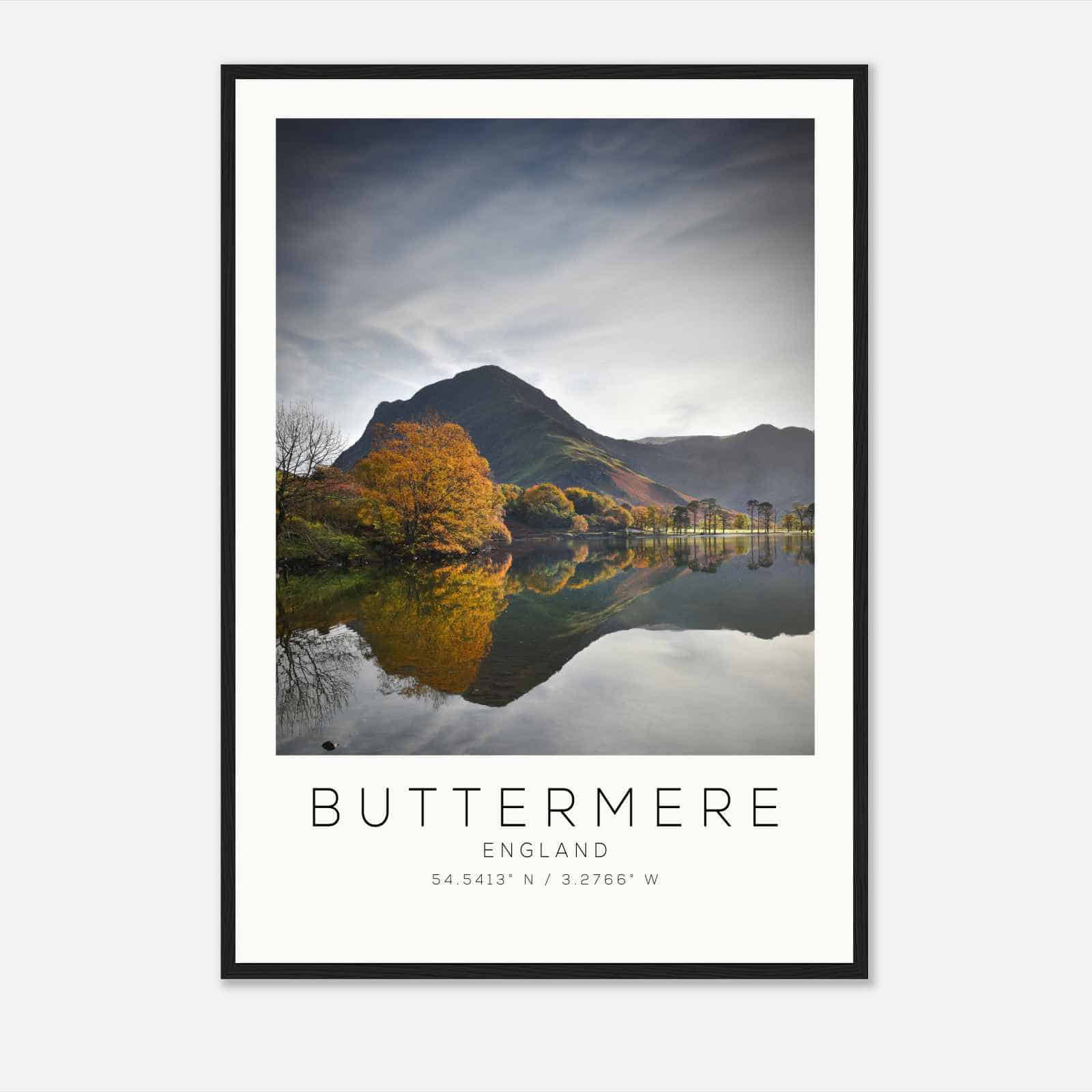 Buttermere England Travel Photo Poster, Buttermere Travel Print, Minimalist Travel Poster Print