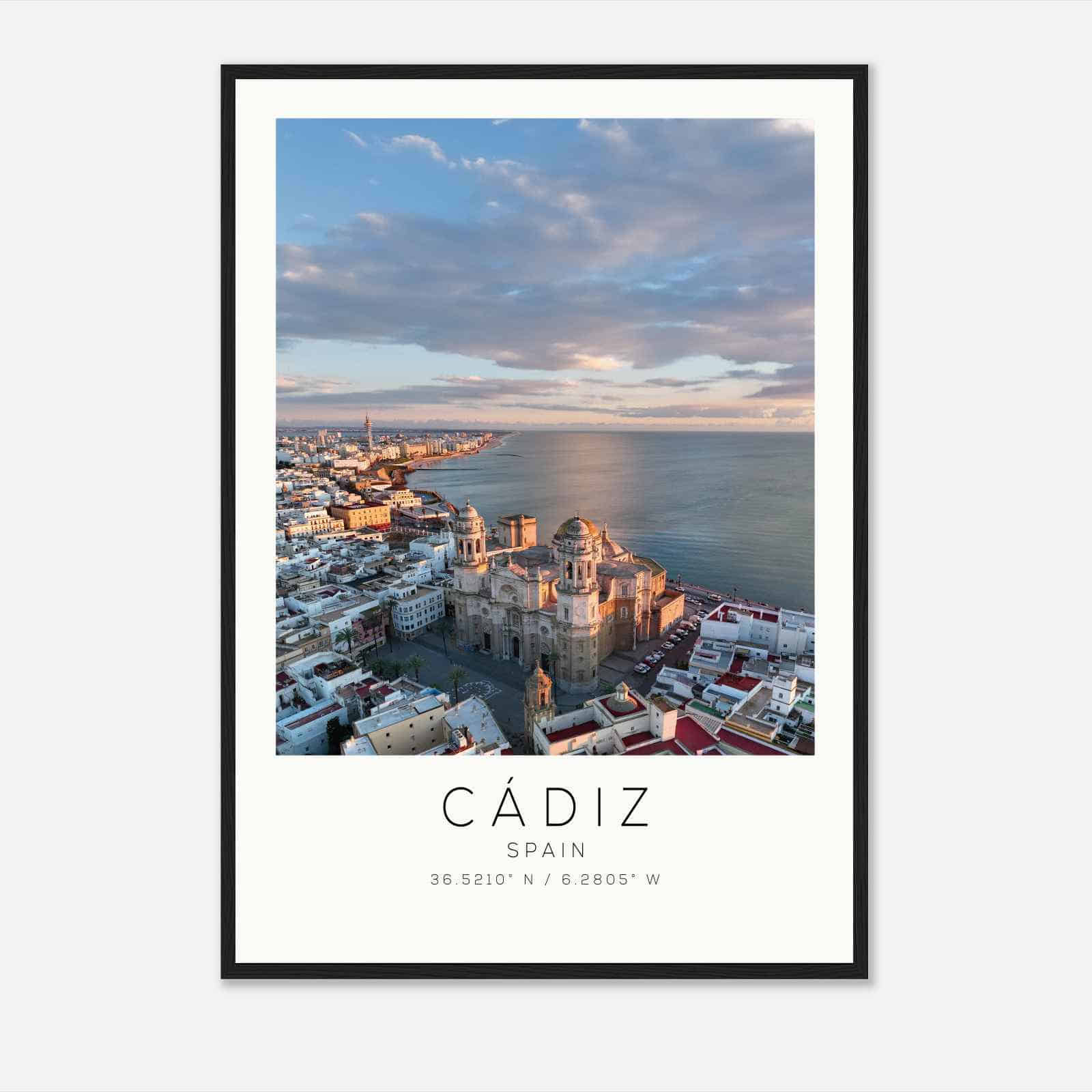 Cadiz Spain Travel Photo Poster, Cadiz Travel Print, Minimalist Travel Poster Print