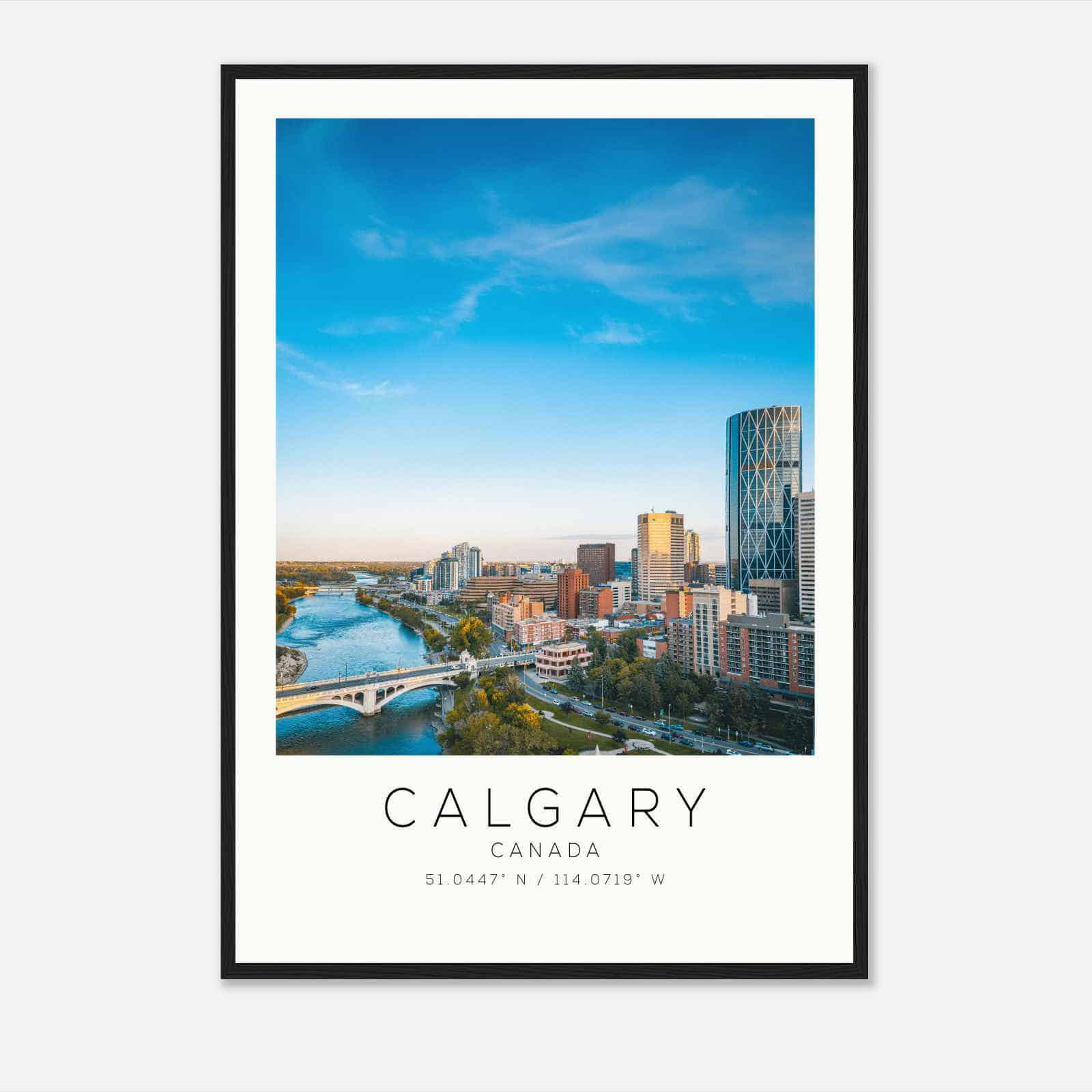 Calgary Canada Travel Photo Poster, Calgary Travel Print, Minimalist Travel Poster Print