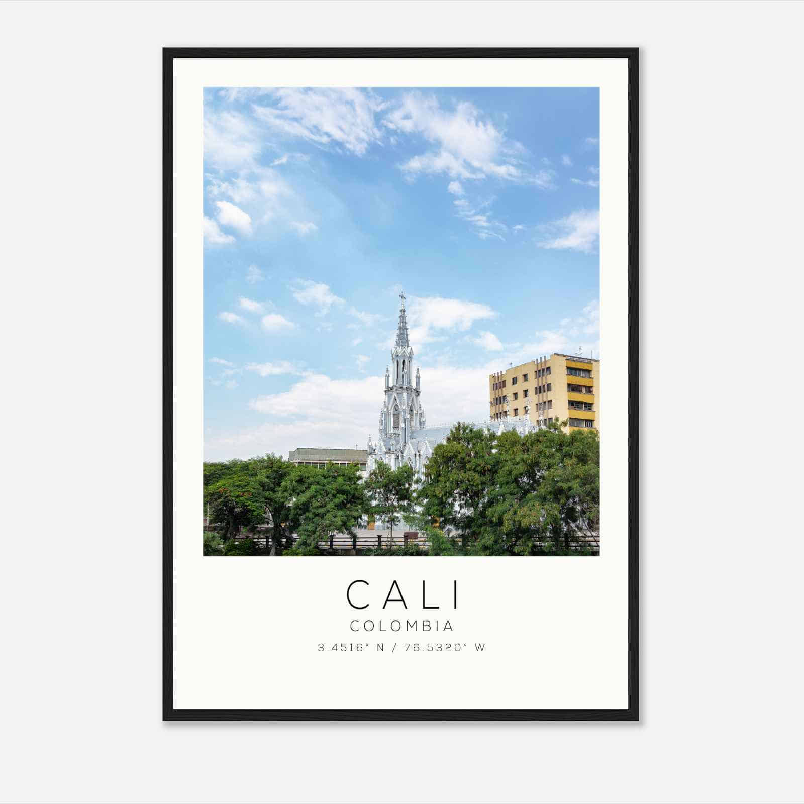 Cali Colombia Travel Photo Poster, Cali Travel Print, Minimalist Travel Poster Print