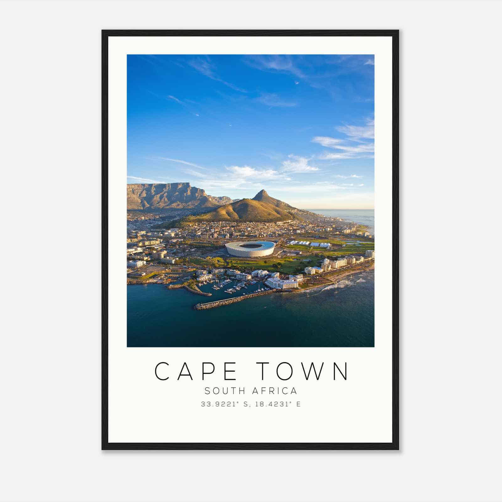 Cape Town South Africa Travel Photo Poster, Cape Town Travel Print, Minimalist Travel Poster Print DS2