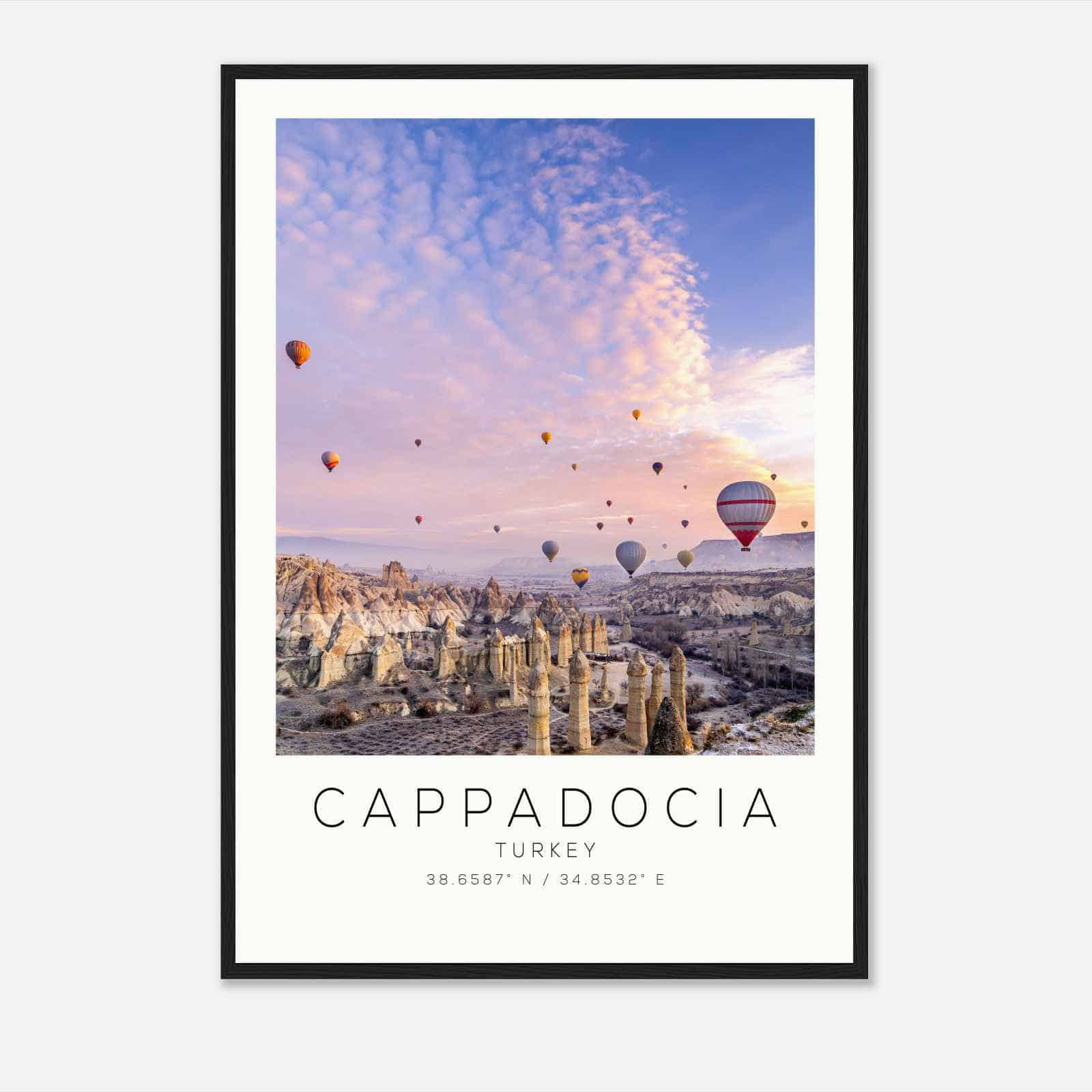 Cappadocia Turkey Travel Photo Poster, Cappadocia Travel Print, Minimalist Travel Poster Print DS2