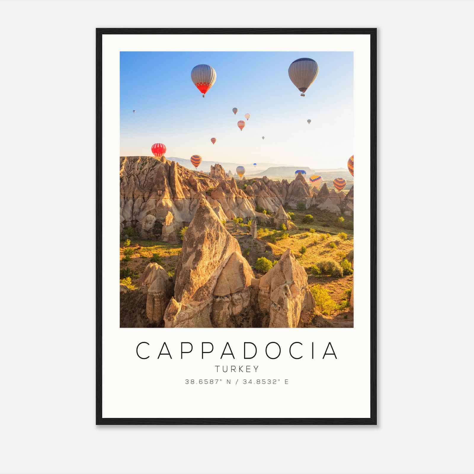 Cappadocia Turkey Travel Photo Poster, Cappadocia Travel Print, Minimalist Travel Poster Print