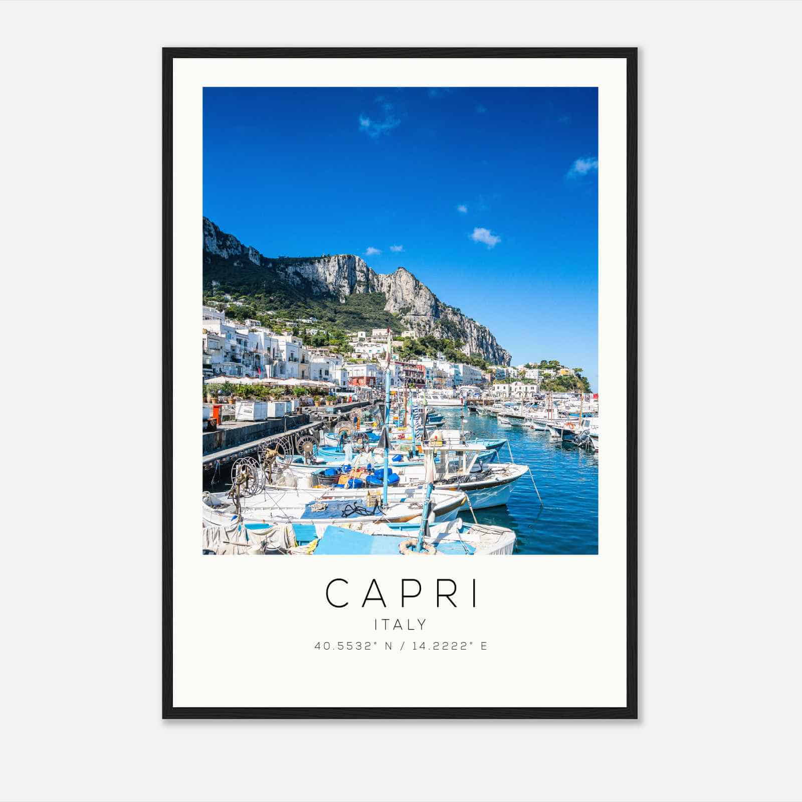 Capri Italy Travel Photo Poster, Capri Travel Print, Minimalist Travel Poster Print