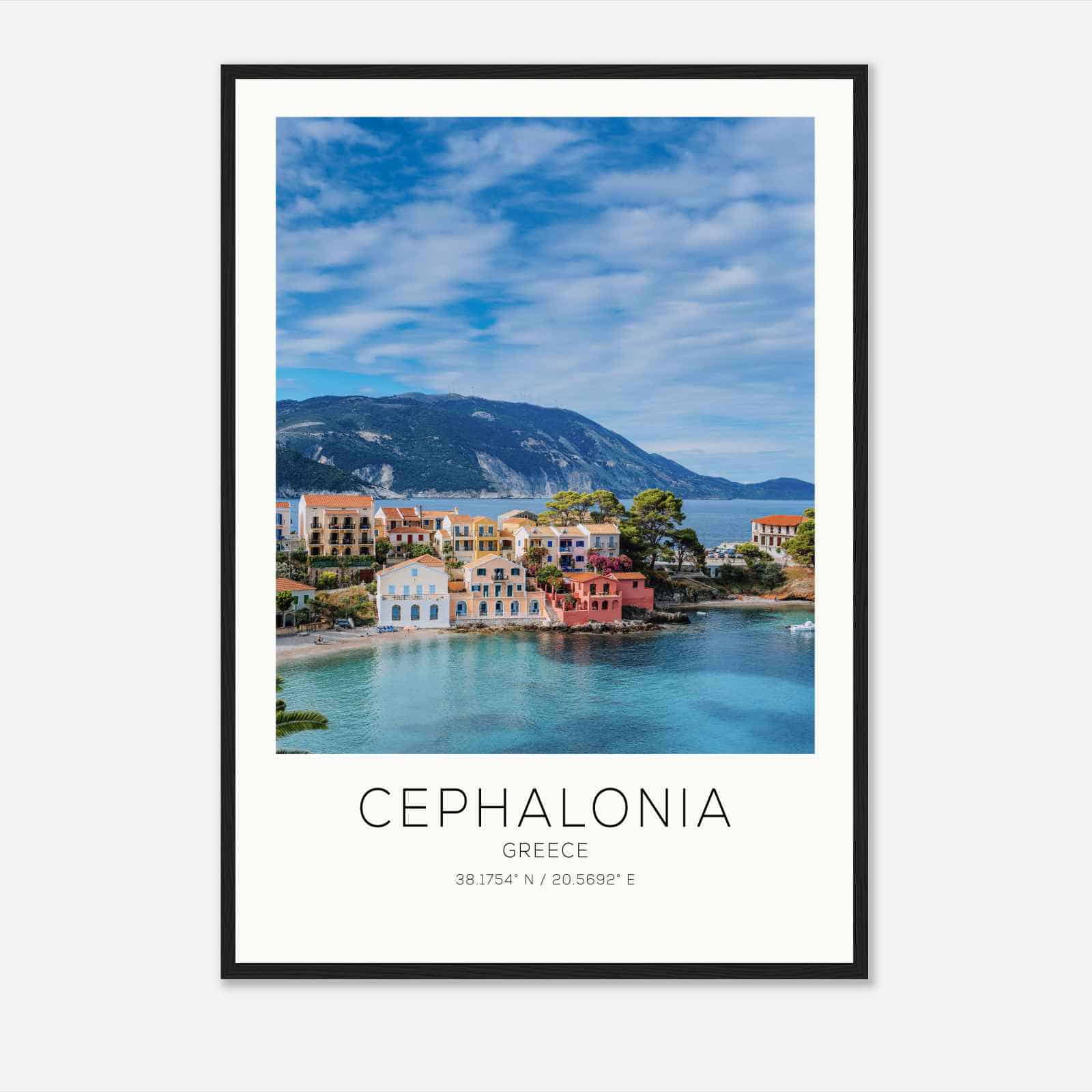 Cephalonia greece Travel Photo Poster, Cephalonia Travel Print, Minimalist Travel Poster Print