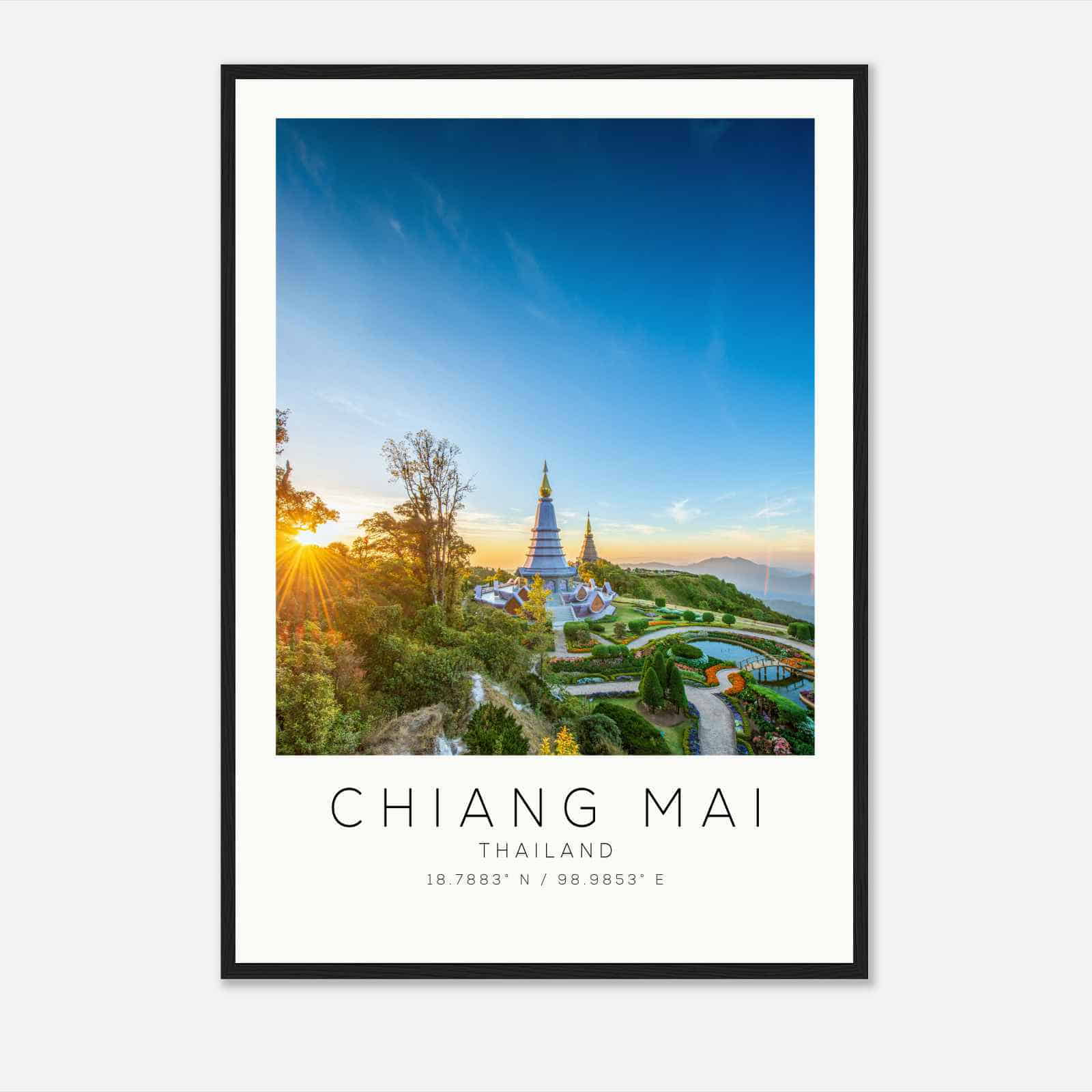 Chiang Mai Thailand Travel Photo Poster, Chiang Mai Travel Print, Minimalist Travel Poster Print