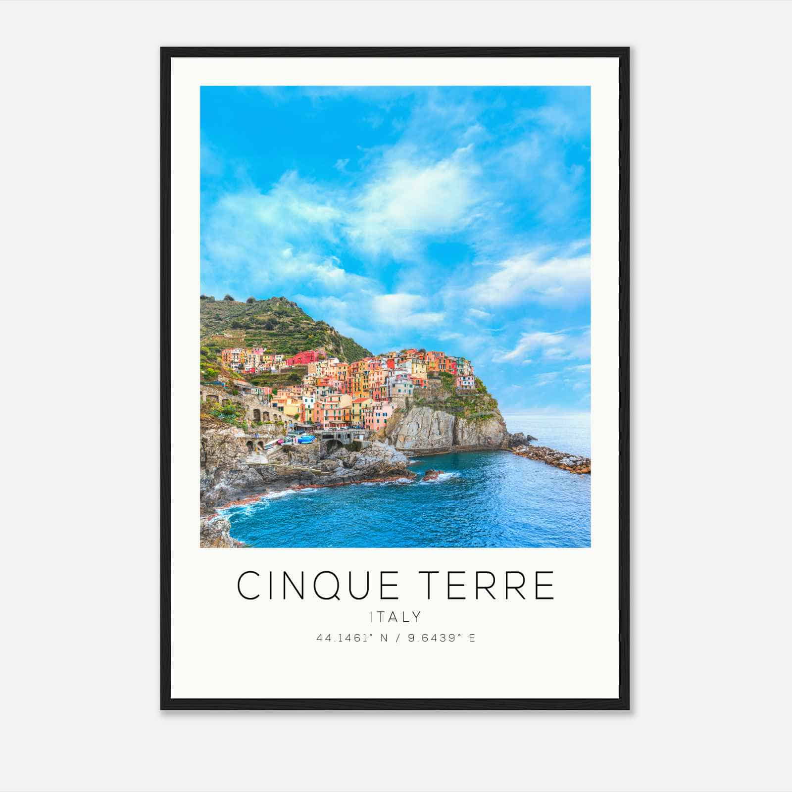 Cinque Terre Italy Travel Photo Poster, Cinque Terre Travel Print, Minimalist Travel Poster Print