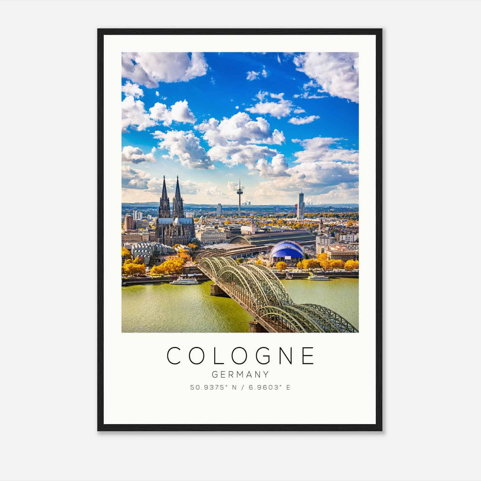 COLOGNE Germany Travel Photo Poster, COLOGNE Travel Print, Minimalist Travel Poster Print