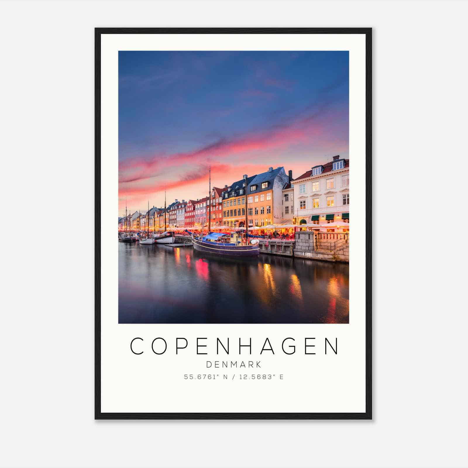 Copenhagen Denmark Travel Photo Poster, Copenhagen Travel Print, Minimalist Travel Poster Print