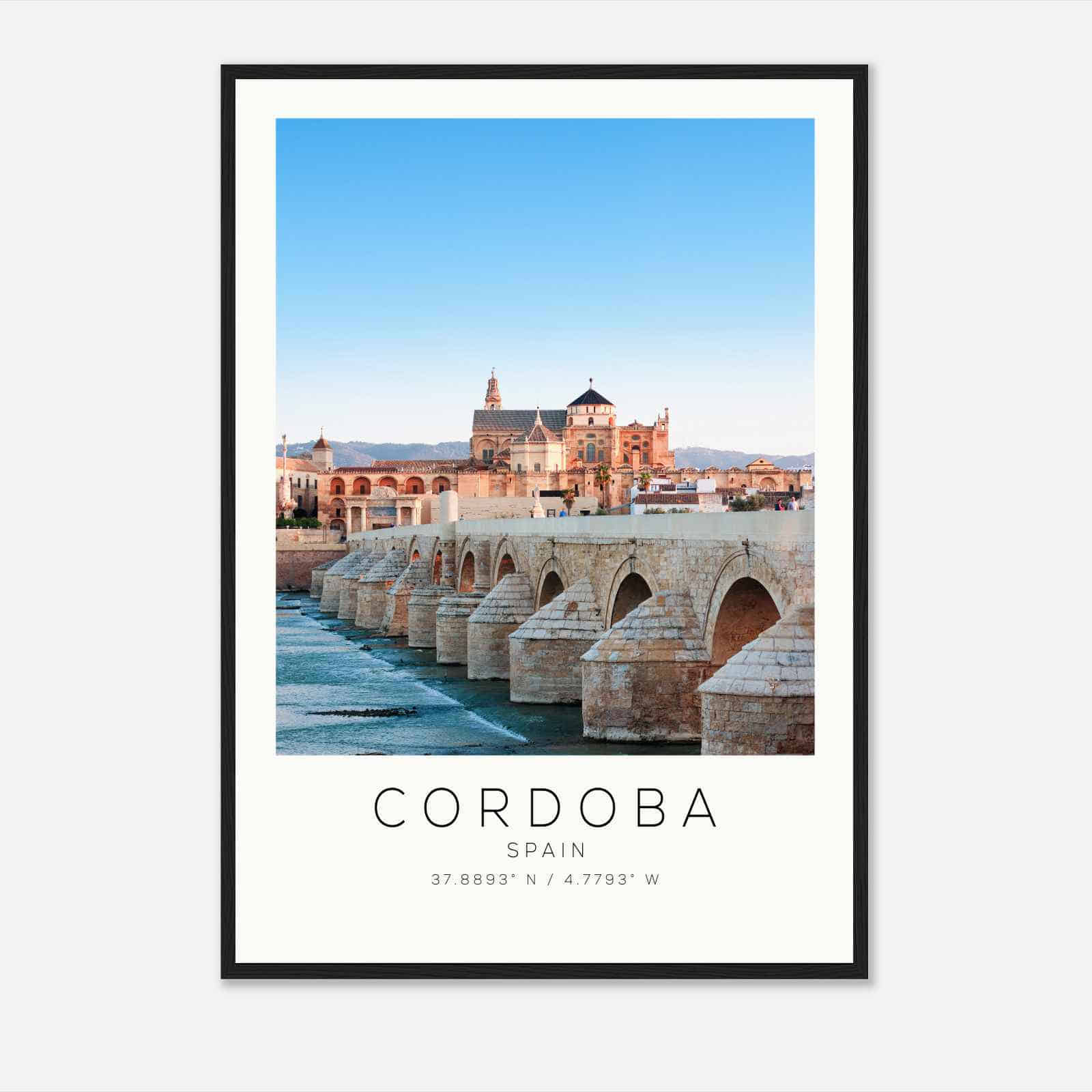 Cordoba Spain Travel Photo Poster, Cordoba Travel Print, Minimalist Travel Poster Print