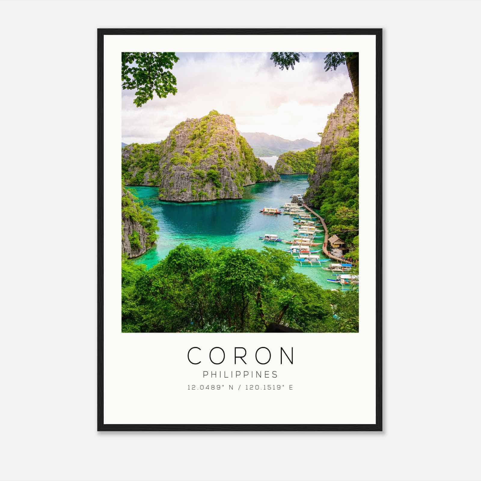 Coron Philippines Travel Photo Poster, Coron Travel Print, Minimalist Travel Poster Print