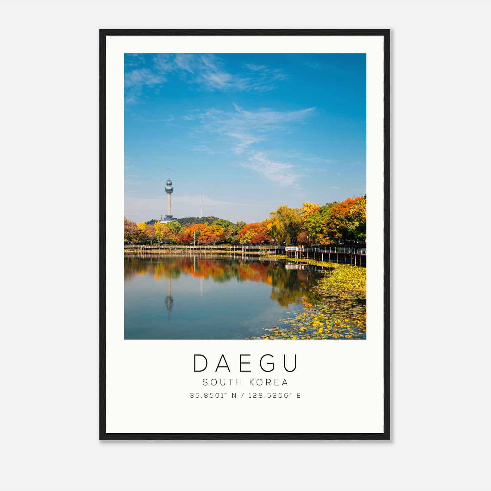 Daegu South Korea Travel Photo Poster, Daegu Travel Print, Minimalist Travel Poster Print