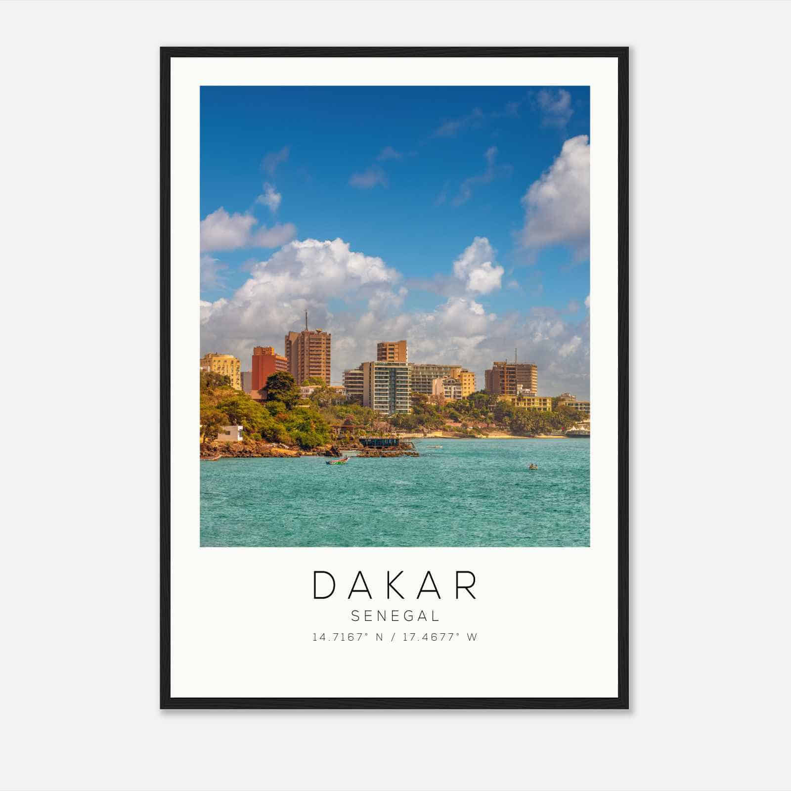 Dakar Senegal Travel Photo Poster, Dakar Travel Print, Minimalist Travel Poster Print
