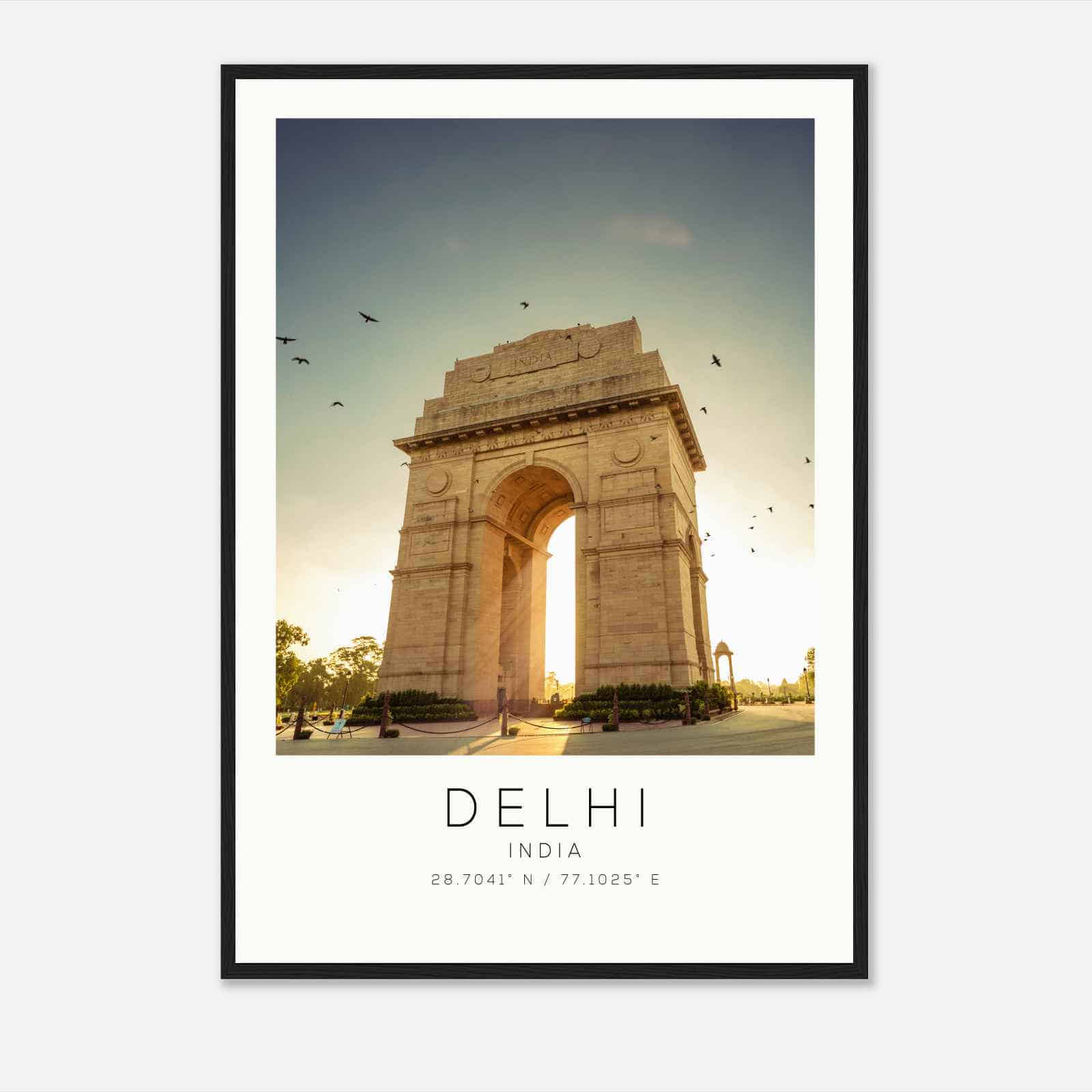 Delhi India Travel Photo Poster, Delhi Travel Print, Minimalist Travel Poster Print