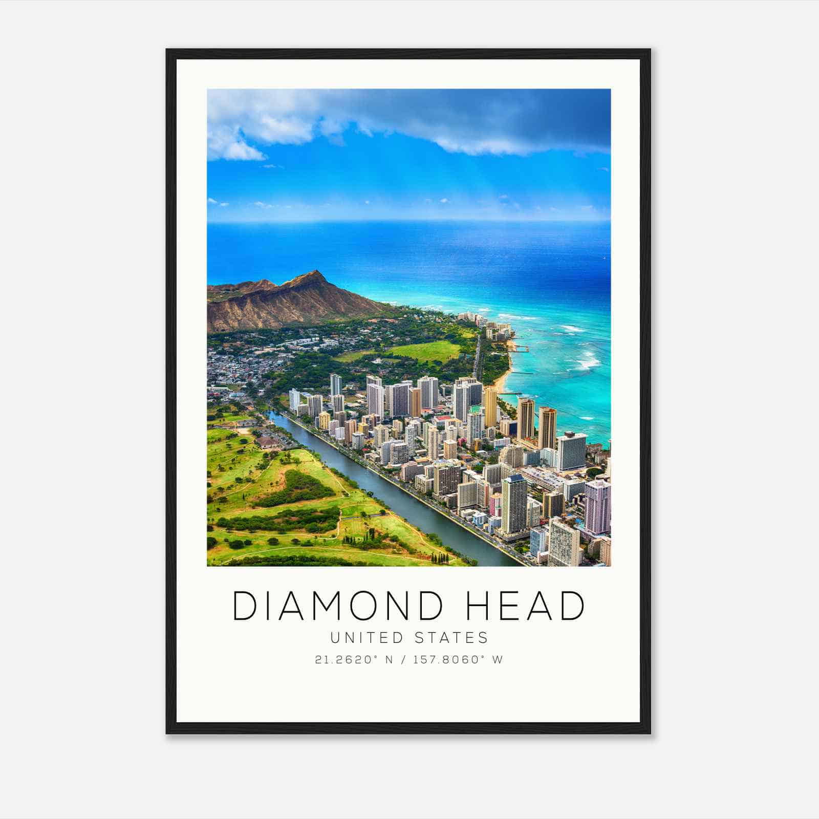 Diamond Head United States Travel Photo Poster, Diamond Head Travel Print, Minimalist Travel Poster Print Diamond Head United States Travel Photo Poster, Diamond Head Travel Print, Minimalist Travel Poster Print